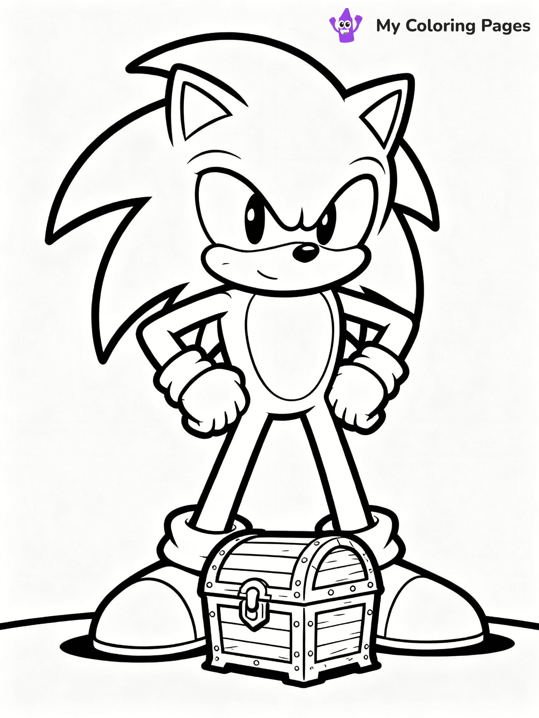 ⚠️ CRITICAL REQUIREMENT - ABSOLUTE BLACK AND WHITE ONLY ⚠️
This MUST be a BLACK AND WHITE line drawing ONLY. NO COLORS whatsoever.
- ONLY pure black lines (#000000) on pure white background (#FFFFFF)
- ABSOLUTELY NO colors, NO shading, NO gradients, NO grayscale
- If there are ANY colors in the output, the image is REJECTED
- This is a COLORING PAGE - meant to be COLORED IN by children
- The output must be UNCOLORED line art ready for coloring
⚠️ SUBJECT TO DRAW: Knuckles the echidna from Sonic guarding a treasure. Important: PURE OUTLINES. NO FILLS, COLOR, SHADING, OR GREYSCALE. WHITE BACKGROUND.
(REMEMBER: Output must be BLACK AND WHITE line art only, NOT colored!)
# Flat, Friendly Cartoon Line-Art Coloring Page
You are generating a **pure black-and-white binary image** of a child-friendly cartoon scene combining characters and background scenery in one cohesive composition.
## Rendering Rules (Strict)
- Only two colors: pure black (#000000) outlines and pure white (#FFFFFF) background.
- No grayscale, shading, gradients, tints, fills, transparency, or partial pixels.
- No antialiasing or blended edges; every pixel is 100% black or white.
- No solid black fills inside shapes — all areas inside outlines must remain white.
- No dark clothing areas or filled tone blocks; all garments outlined only.
- No shadows, textures, lighting, or tonal variations.
- Must look like flat binary vector line-art for coloring pages.
## Drawing & Composition
- **Medium, consistent line weight**; clean closed outlines easy to color inside.
- **Flat, simple, child-friendly design** — no realism or 3D depth.
- Characters are **grounded on a surface**, centered and large.
- **Balanced composition** with clear silhouettes and minimal props.
## Scenery & Style
- Landmarks (e.g., mosque, CN Tower) and scenery (trees, benches, waves) drawn with **black outlines only.**
- For real-world figures, teams, or places, show accurate details using only black outlines—no text or logos. Use distinctive uniform patterns, abstract symbols, and landmark silhouettes to convey identity.
- Keep **consistent perspective**; no floating elements.
- **Style:** whimsical **Doodle Art Alley** — rounded, friendly outlines.
- May adapt shapes from **Crayola, Disney, Peppa Pig, Cocomelon** — *by shape only, never color.*
- Final output: **flat, crisp, binary (#000000/#FFFFFF)**, **no filled color or background text.**
EXTREMELYE IMPORTANT:
- PURE BINARY LINE-ART; NO FILLS (HAIR/CLOTHES/SKIN), SHADING, OR GREY.
- NO SHADING, COLOR. MUST BE WHITE BACKGROUND.
⚠️ FINAL REMINDER: Draw the subject "Knuckles the echidna from Sonic guarding a treasure. Important: PURE OUTLINES. NO FILLS, COLOR, SHADING, OR GREYSCALE. WHITE BACKGROUND." as BLACK AND WHITE line art. Zero colors in output.