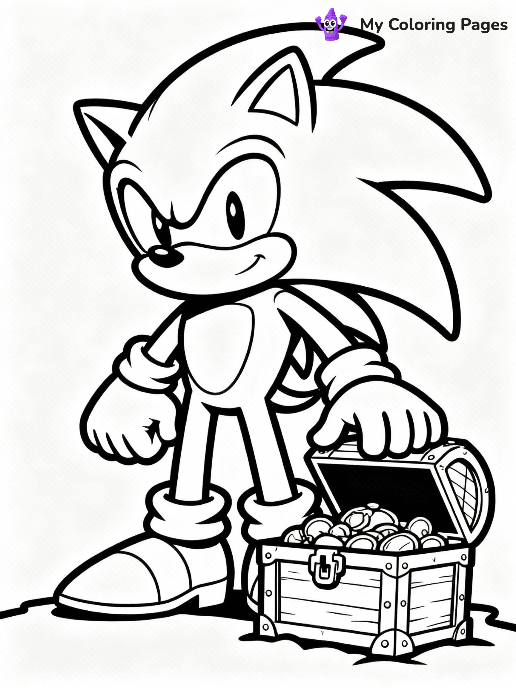 ⚠️ CRITICAL REQUIREMENT - ABSOLUTE BLACK AND WHITE ONLY ⚠️
This MUST be a BLACK AND WHITE line drawing ONLY. NO COLORS whatsoever.
- ONLY pure black lines (#000000) on pure white background (#FFFFFF)
- ABSOLUTELY NO colors, NO shading, NO gradients, NO grayscale
- If there are ANY colors in the output, the image is REJECTED
- This is a COLORING PAGE - meant to be COLORED IN by children
- The output must be UNCOLORED line art ready for coloring
⚠️ SUBJECT TO DRAW: Knuckles the echidna from Sonic guarding a treasure. Important: PURE OUTLINES. NO FILLS, COLOR, SHADING, OR GREYSCALE. WHITE BACKGROUND.
(REMEMBER: Output must be BLACK AND WHITE line art only, NOT colored!)
# Flat, Friendly Cartoon Line-Art Coloring Page
You are generating a **pure black-and-white binary image** of a child-friendly cartoon scene combining characters and background scenery in one cohesive composition.
## Rendering Rules (Strict)
- Only two colors: pure black (#000000) outlines and pure white (#FFFFFF) background.
- No grayscale, shading, gradients, tints, fills, transparency, or partial pixels.
- No antialiasing or blended edges; every pixel is 100% black or white.
- No solid black fills inside shapes — all areas inside outlines must remain white.
- No dark clothing areas or filled tone blocks; all garments outlined only.
- No shadows, textures, lighting, or tonal variations.
- Must look like flat binary vector line-art for coloring pages.
## Drawing & Composition
- **Medium, consistent line weight**; clean closed outlines easy to color inside.
- **Flat, simple, child-friendly design** — no realism or 3D depth.
- Characters are **grounded on a surface**, centered and large.
- **Balanced composition** with clear silhouettes and minimal props.
## Scenery & Style
- Landmarks (e.g., mosque, CN Tower) and scenery (trees, benches, waves) drawn with **black outlines only.**
- For real-world figures, teams, or places, show accurate details using only black outlines—no text or logos. Use distinctive uniform patterns, abstract symbols, and landmark silhouettes to convey identity.
- Keep **consistent perspective**; no floating elements.
- **Style:** whimsical **Doodle Art Alley** — rounded, friendly outlines.
- May adapt shapes from **Crayola, Disney, Peppa Pig, Cocomelon** — *by shape only, never color.*
- Final output: **flat, crisp, binary (#000000/#FFFFFF)**, **no filled color or background text.**
EXTREMELYE IMPORTANT:
- PURE BINARY LINE-ART; NO FILLS (HAIR/CLOTHES/SKIN), SHADING, OR GREY.
- NO SHADING, COLOR. MUST BE WHITE BACKGROUND.
⚠️ FINAL REMINDER: Draw the subject "Knuckles the echidna from Sonic guarding a treasure. Important: PURE OUTLINES. NO FILLS, COLOR, SHADING, OR GREYSCALE. WHITE BACKGROUND." as BLACK AND WHITE line art. Zero colors in output.