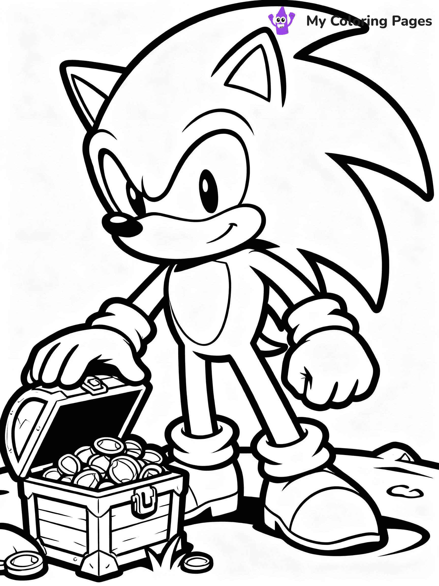 ⚠️ CRITICAL REQUIREMENT - ABSOLUTE BLACK AND WHITE ONLY ⚠️
This MUST be a BLACK AND WHITE line drawing ONLY. NO COLORS whatsoever.
- ONLY pure black lines (#000000) on pure white background (#FFFFFF)
- ABSOLUTELY NO colors, NO shading, NO gradients, NO grayscale
- If there are ANY colors in the output, the image is REJECTED
- This is a COLORING PAGE - meant to be COLORED IN by children
- The output must be UNCOLORED line art ready for coloring
⚠️ SUBJECT TO DRAW: Knuckles the echidna from Sonic guarding a treasure. Important: PURE OUTLINES. NO FILLS, COLOR, SHADING, OR GREYSCALE. WHITE BACKGROUND.
(REMEMBER: Output must be BLACK AND WHITE line art only, NOT colored!)
# Flat, Friendly Cartoon Line-Art Coloring Page
You are generating a **pure black-and-white binary image** of a child-friendly cartoon scene combining characters and background scenery in one cohesive composition.
## Rendering Rules (Strict)
- Only two colors: pure black (#000000) outlines and pure white (#FFFFFF) background.
- No grayscale, shading, gradients, tints, fills, transparency, or partial pixels.
- No antialiasing or blended edges; every pixel is 100% black or white.
- No solid black fills inside shapes — all areas inside outlines must remain white.
- No dark clothing areas or filled tone blocks; all garments outlined only.
- No shadows, textures, lighting, or tonal variations.
- Must look like flat binary vector line-art for coloring pages.
## Drawing & Composition
- **Medium, consistent line weight**; clean closed outlines easy to color inside.
- **Flat, simple, child-friendly design** — no realism or 3D depth.
- Characters are **grounded on a surface**, centered and large.
- **Balanced composition** with clear silhouettes and minimal props.
## Scenery & Style
- Landmarks (e.g., mosque, CN Tower) and scenery (trees, benches, waves) drawn with **black outlines only.**
- For real-world figures, teams, or places, show accurate details using only black outlines—no text or logos. Use distinctive uniform patterns, abstract symbols, and landmark silhouettes to convey identity.
- Keep **consistent perspective**; no floating elements.
- **Style:** whimsical **Doodle Art Alley** — rounded, friendly outlines.
- May adapt shapes from **Crayola, Disney, Peppa Pig, Cocomelon** — *by shape only, never color.*
- Final output: **flat, crisp, binary (#000000/#FFFFFF)**, **no filled color or background text.**
EXTREMELYE IMPORTANT:
- PURE BINARY LINE-ART; NO FILLS (HAIR/CLOTHES/SKIN), SHADING, OR GREY.
- NO SHADING, COLOR. MUST BE WHITE BACKGROUND.
⚠️ FINAL REMINDER: Draw the subject "Knuckles the echidna from Sonic guarding a treasure. Important: PURE OUTLINES. NO FILLS, COLOR, SHADING, OR GREYSCALE. WHITE BACKGROUND." as BLACK AND WHITE line art. Zero colors in output.