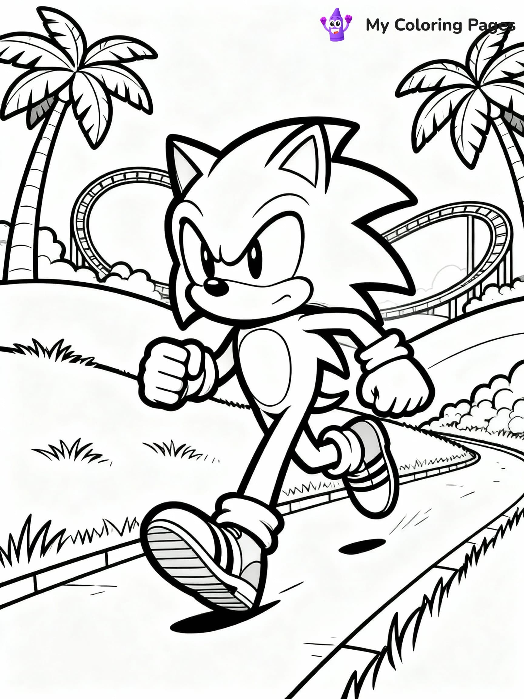 Sonic Coloring Pages - 1
