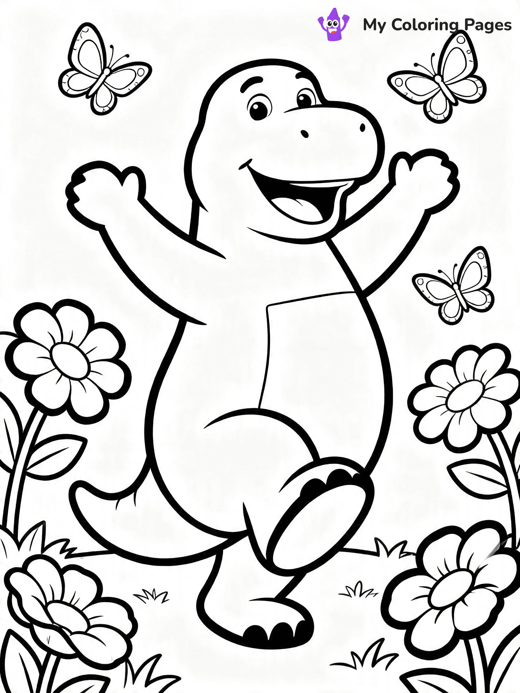 Barney And Friends Coloring Pages - 19