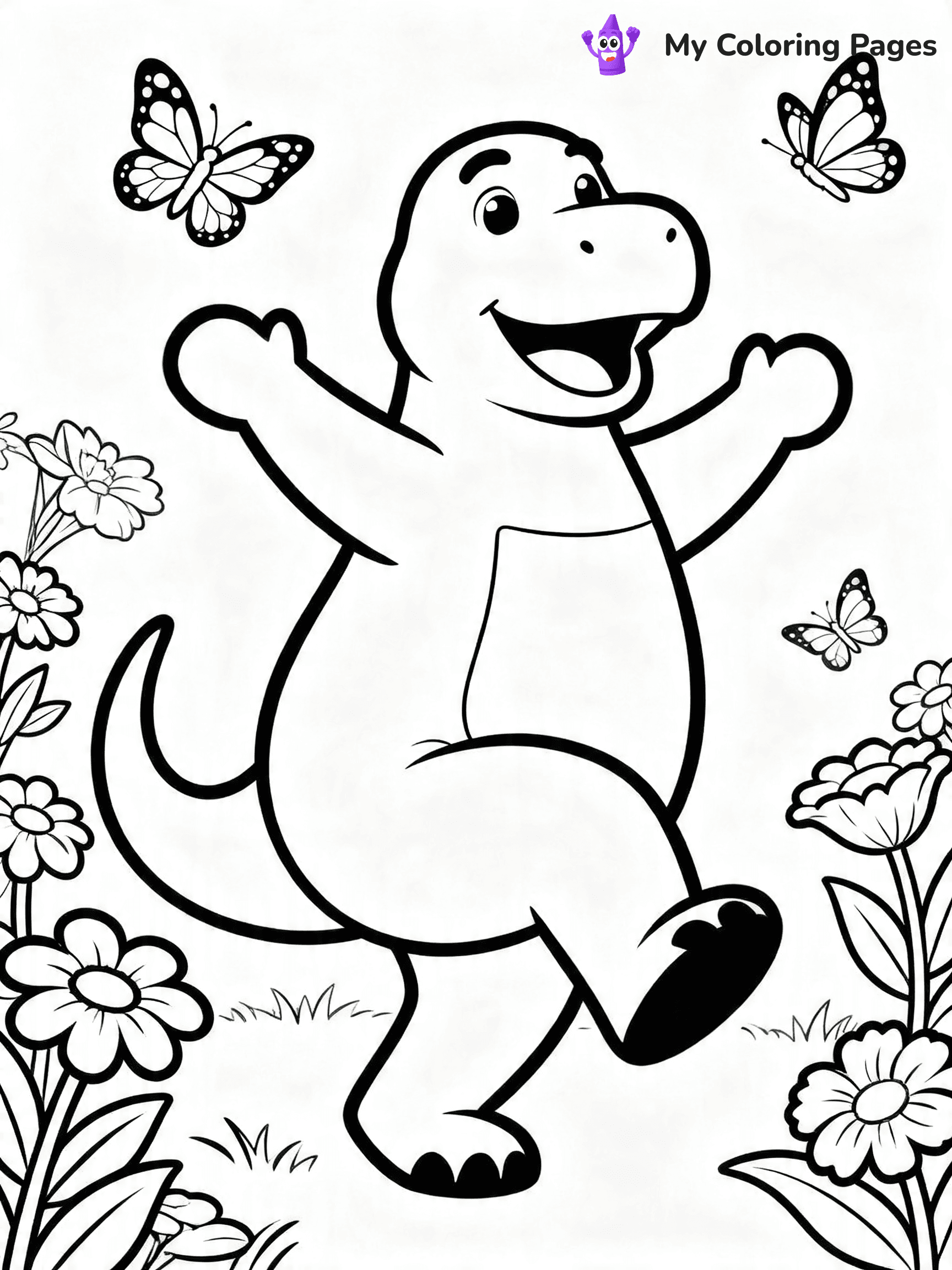 Barney And Friends Coloring Pages - 16