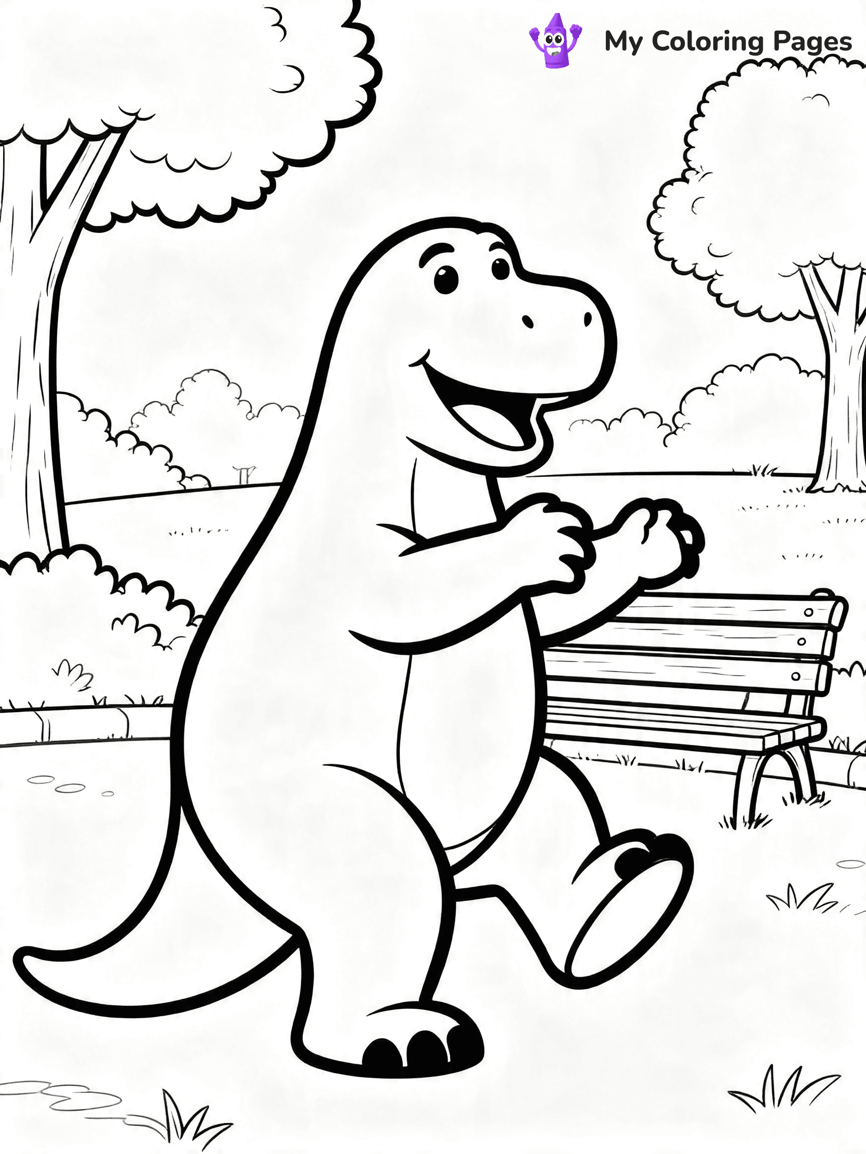 Barney And Friends Coloring Pages - 2