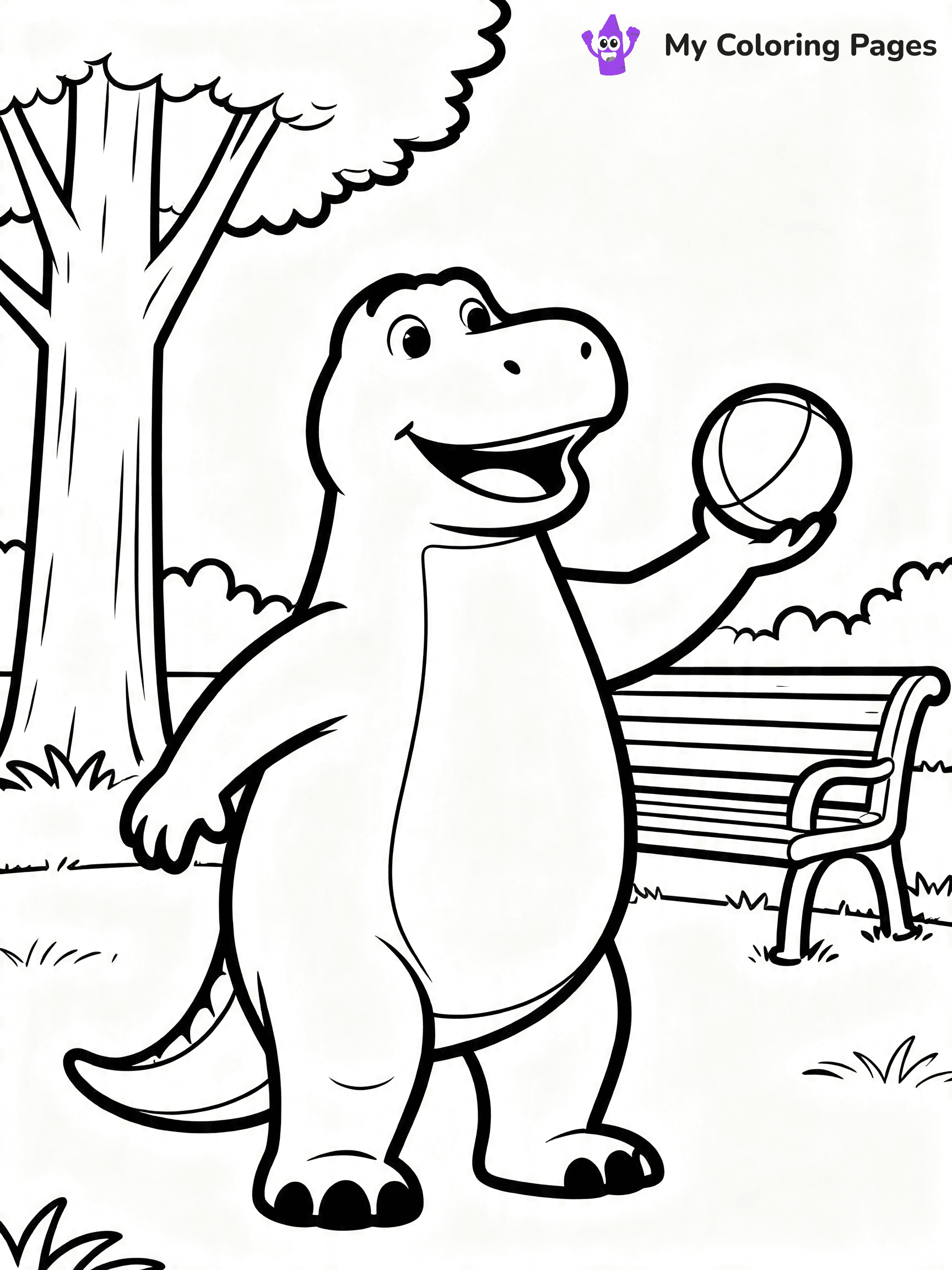 Barney And Friends Coloring Pages - 1