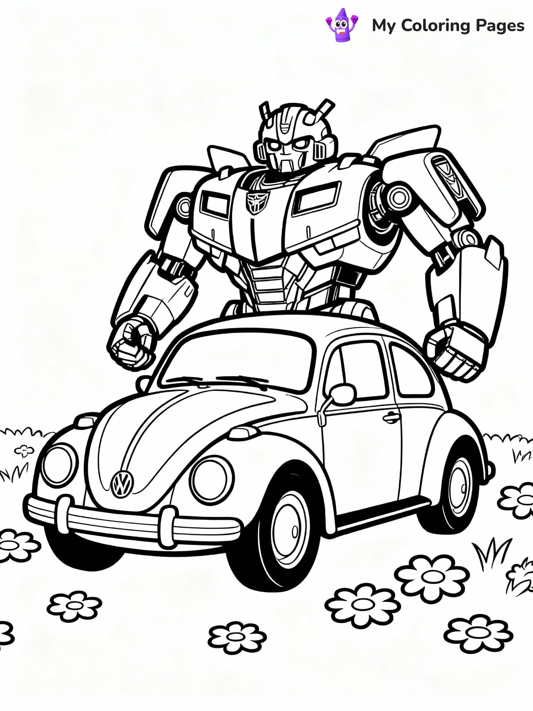 Bumblebee Transformer Coloring Pages - 22