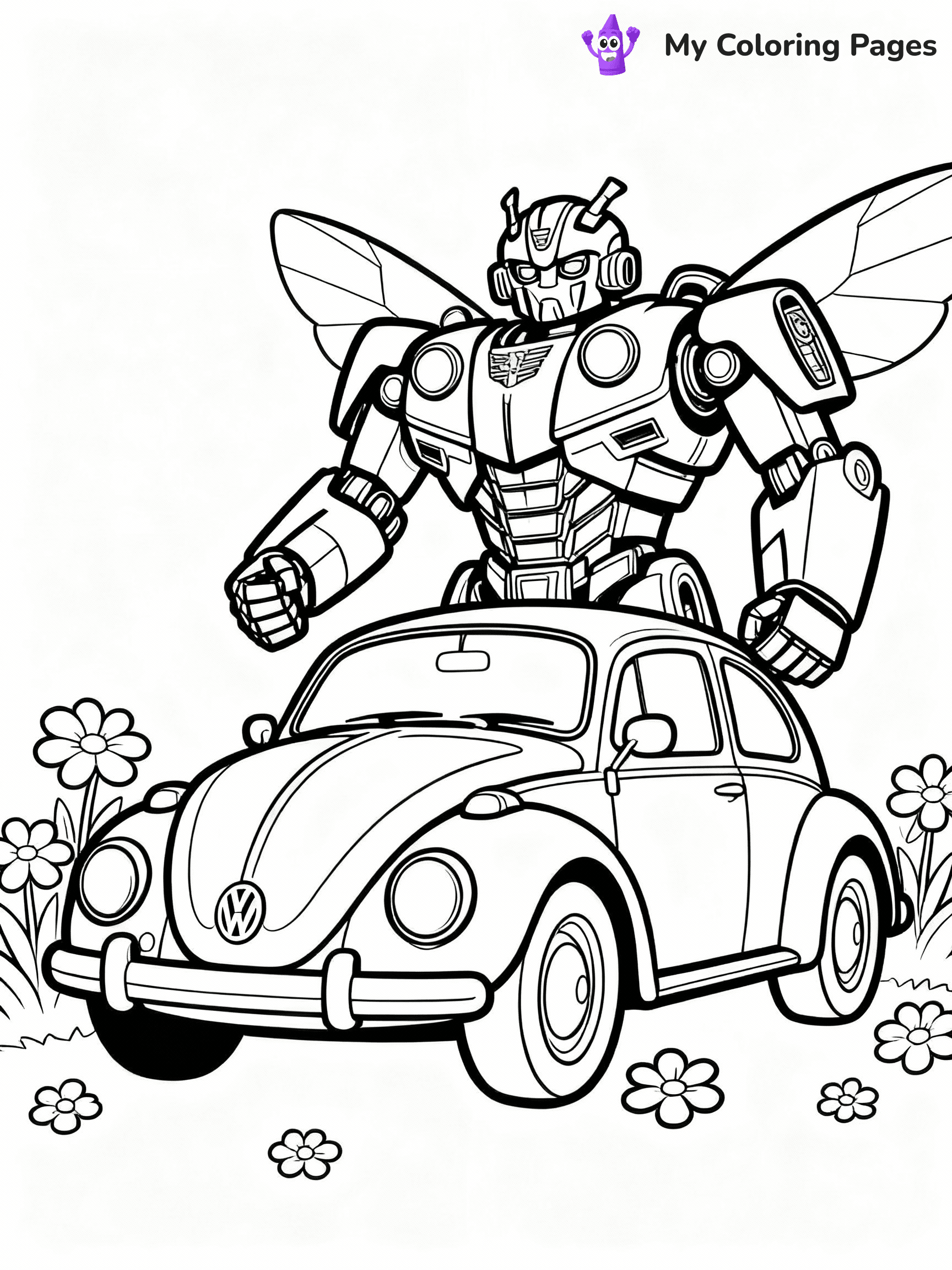 Bumblebee Transformer Coloring Pages - 17
