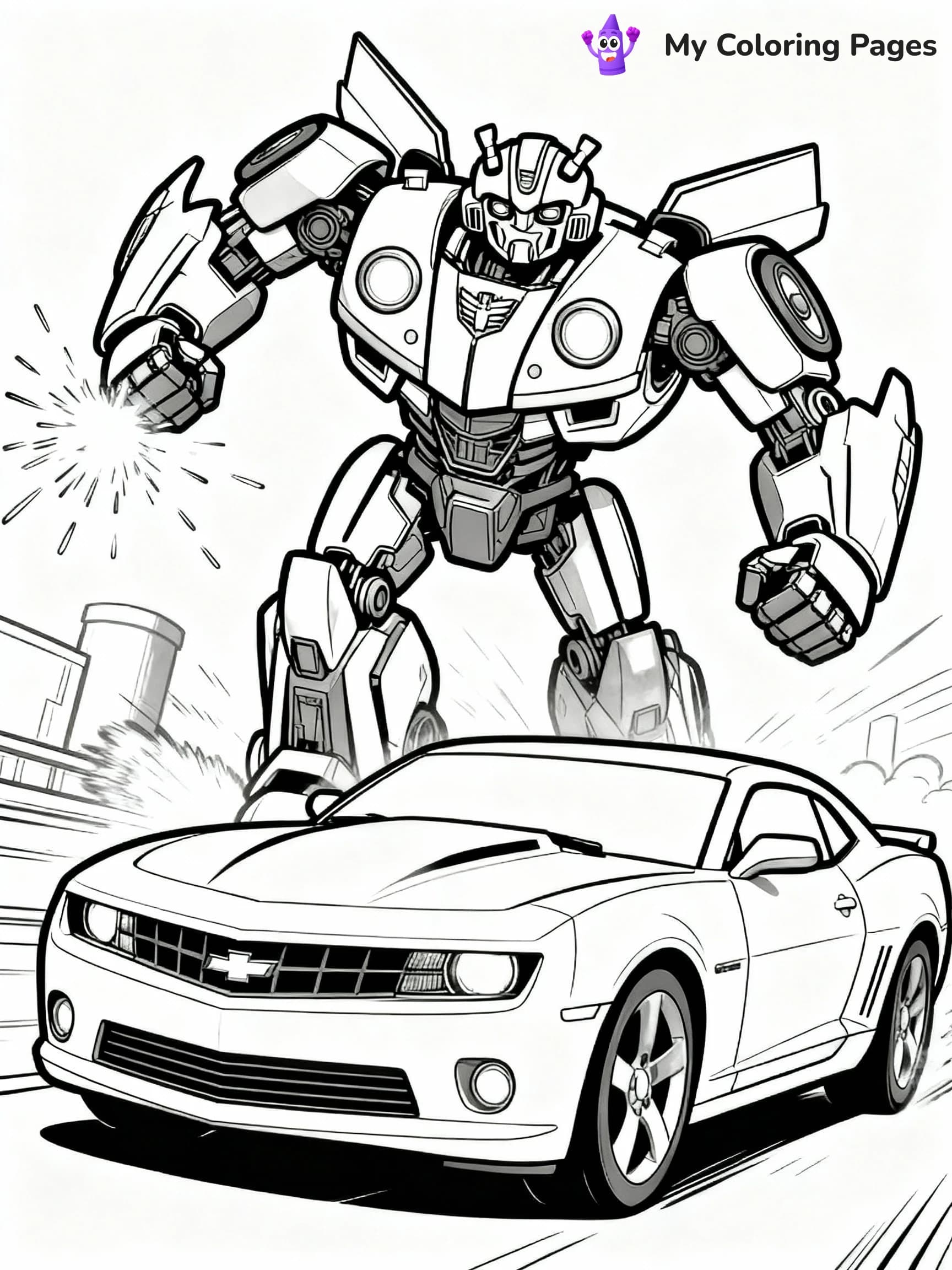 Bumblebee Transformer Coloring Pages - 15