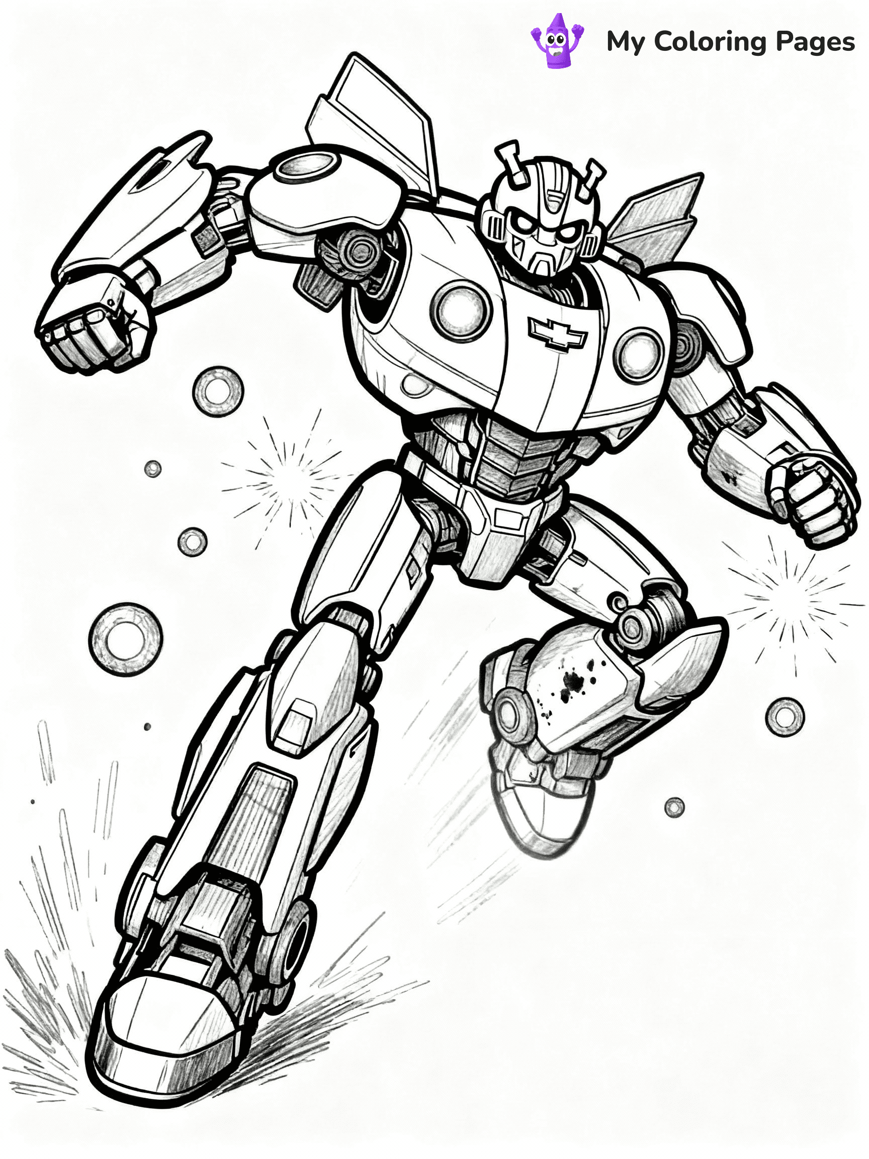 Bumblebee Transformer Coloring Pages - 14
