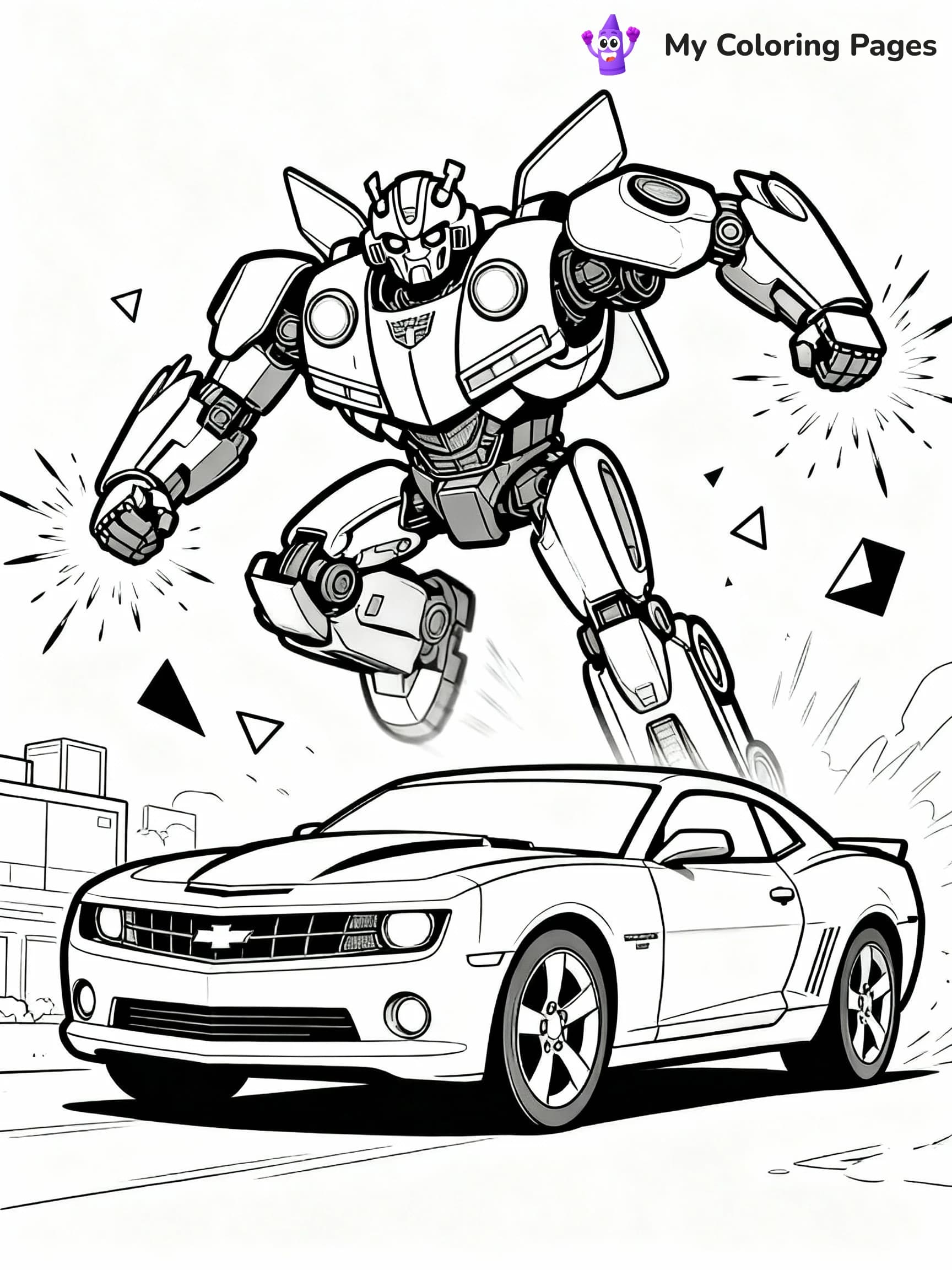 Bumblebee Transformer Coloring Pages - 13