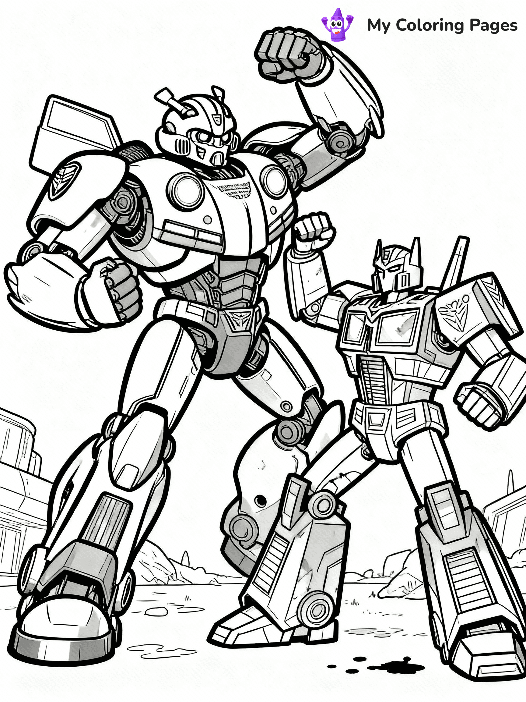 Bumblebee Transformer Coloring Pages - 7