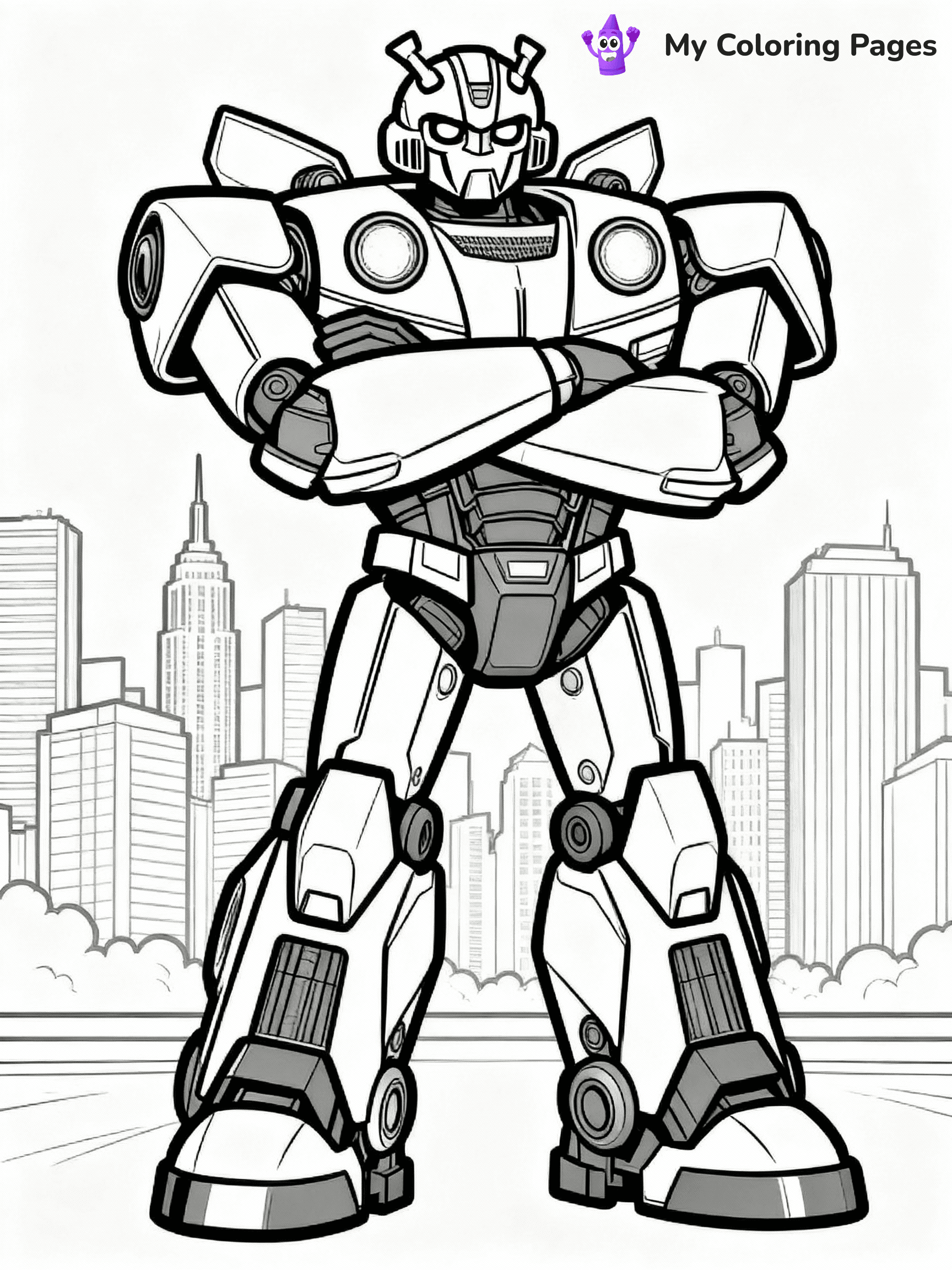 Bumblebee Transformer Coloring Pages - 6