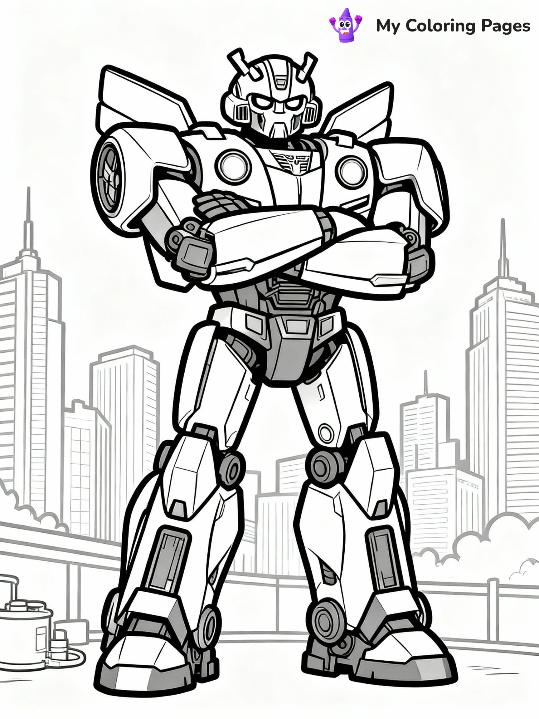 Bumblebee Transformer Coloring Pages - 5