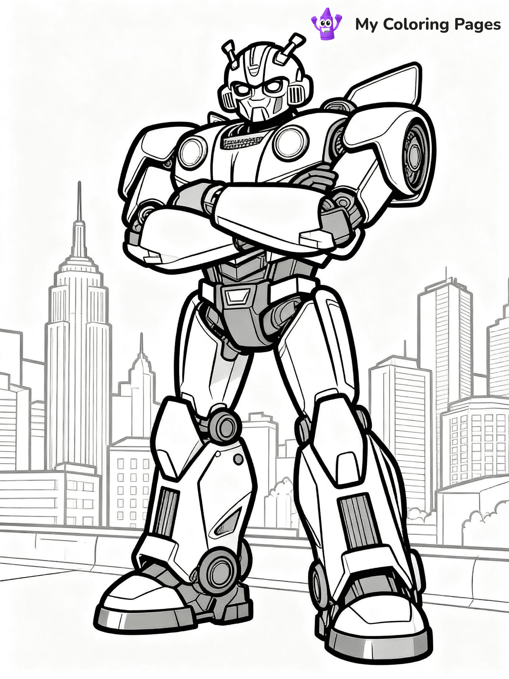Bumblebee Transformer Coloring Pages - 4