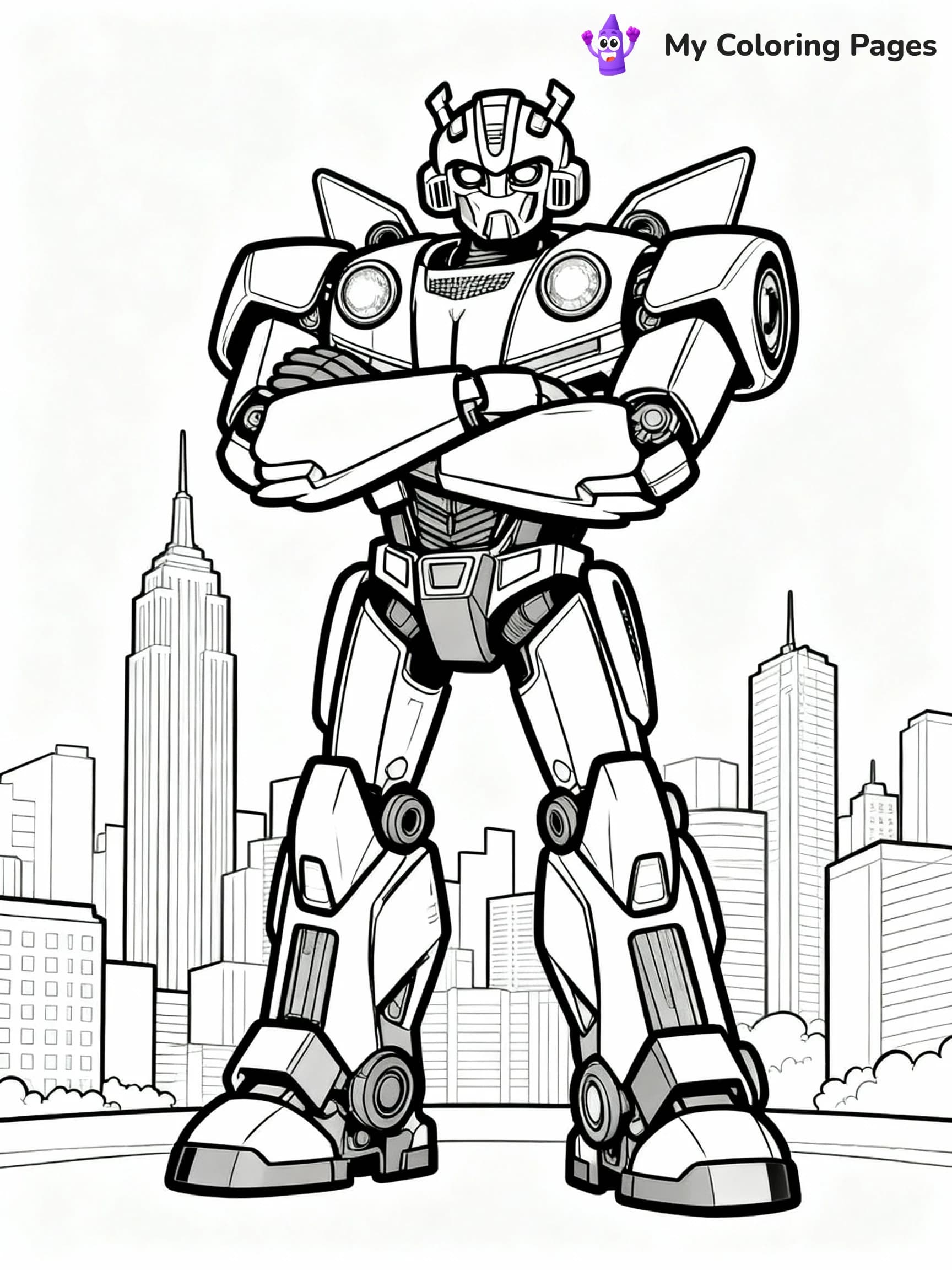 Bumblebee Transformer Coloring Pages - 3