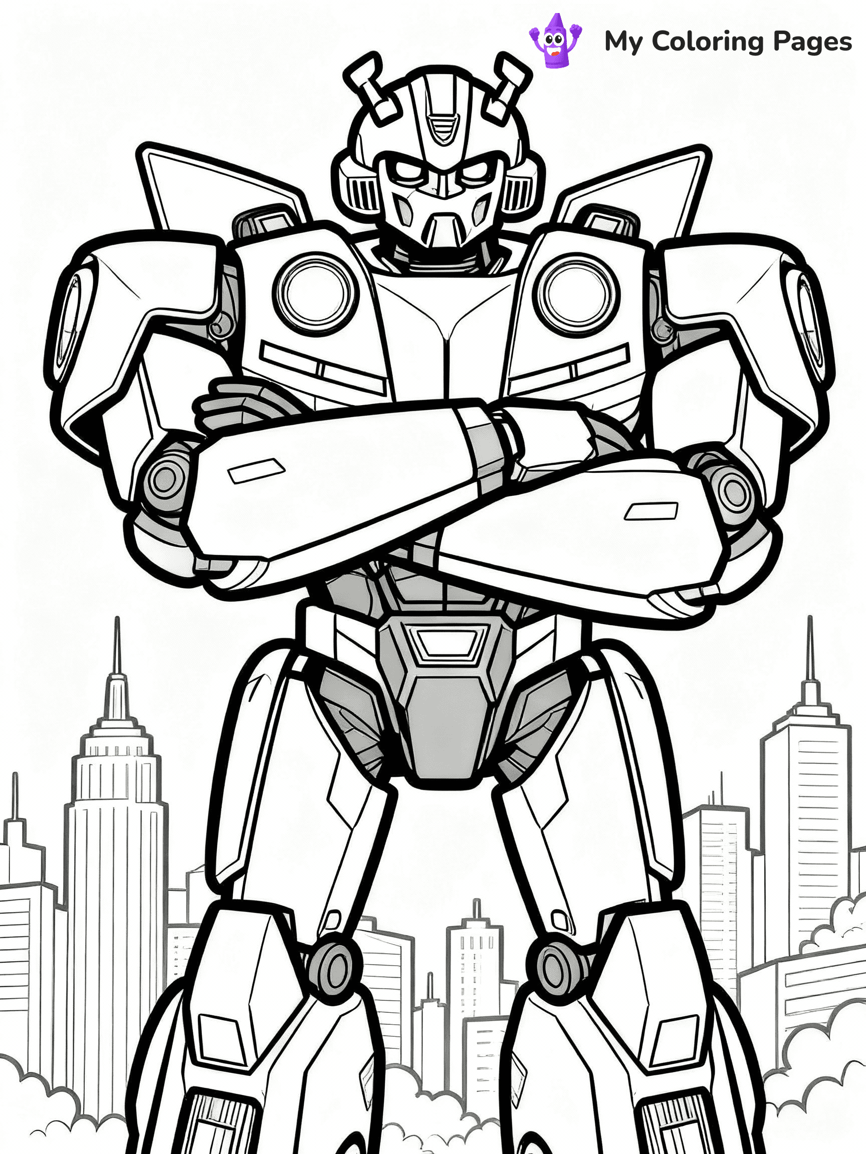 Bumblebee Transformer Coloring Pages - 2