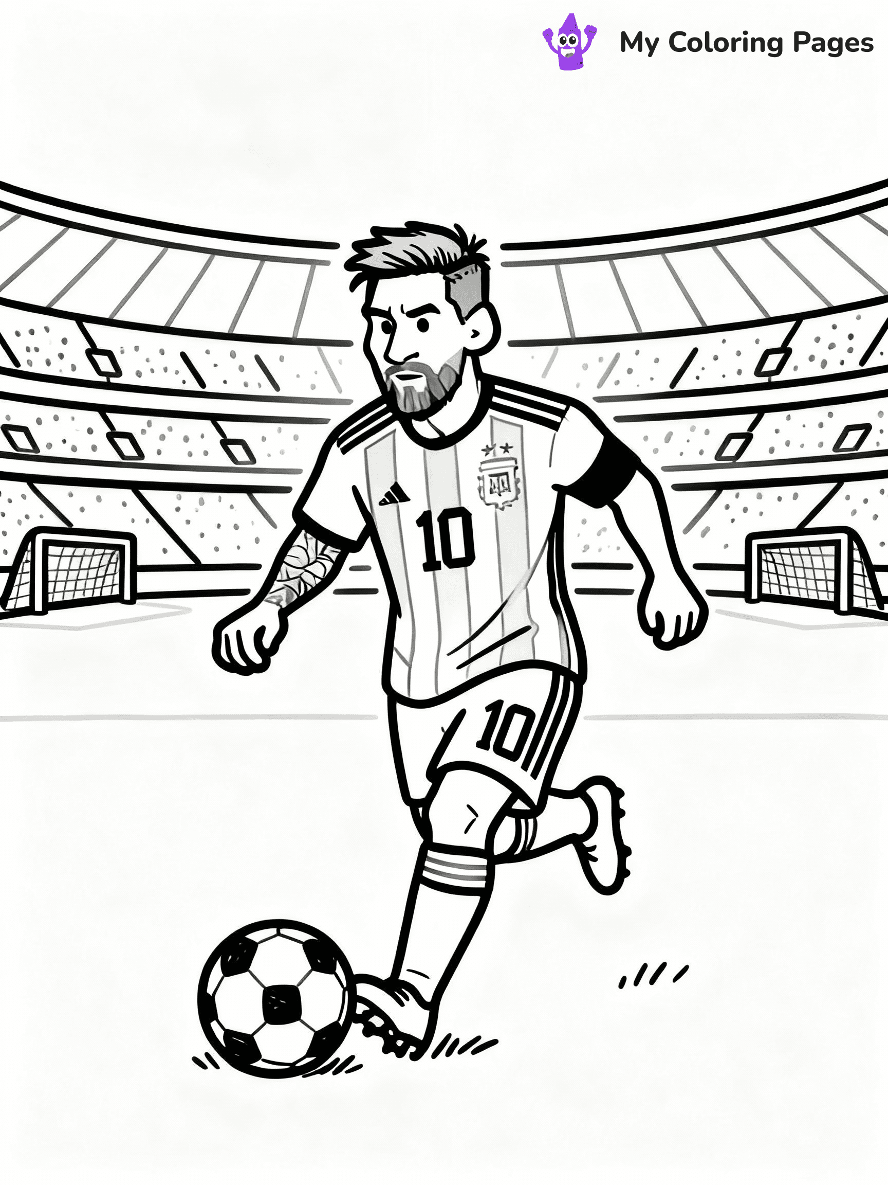 Messi Coloring Pages - 46