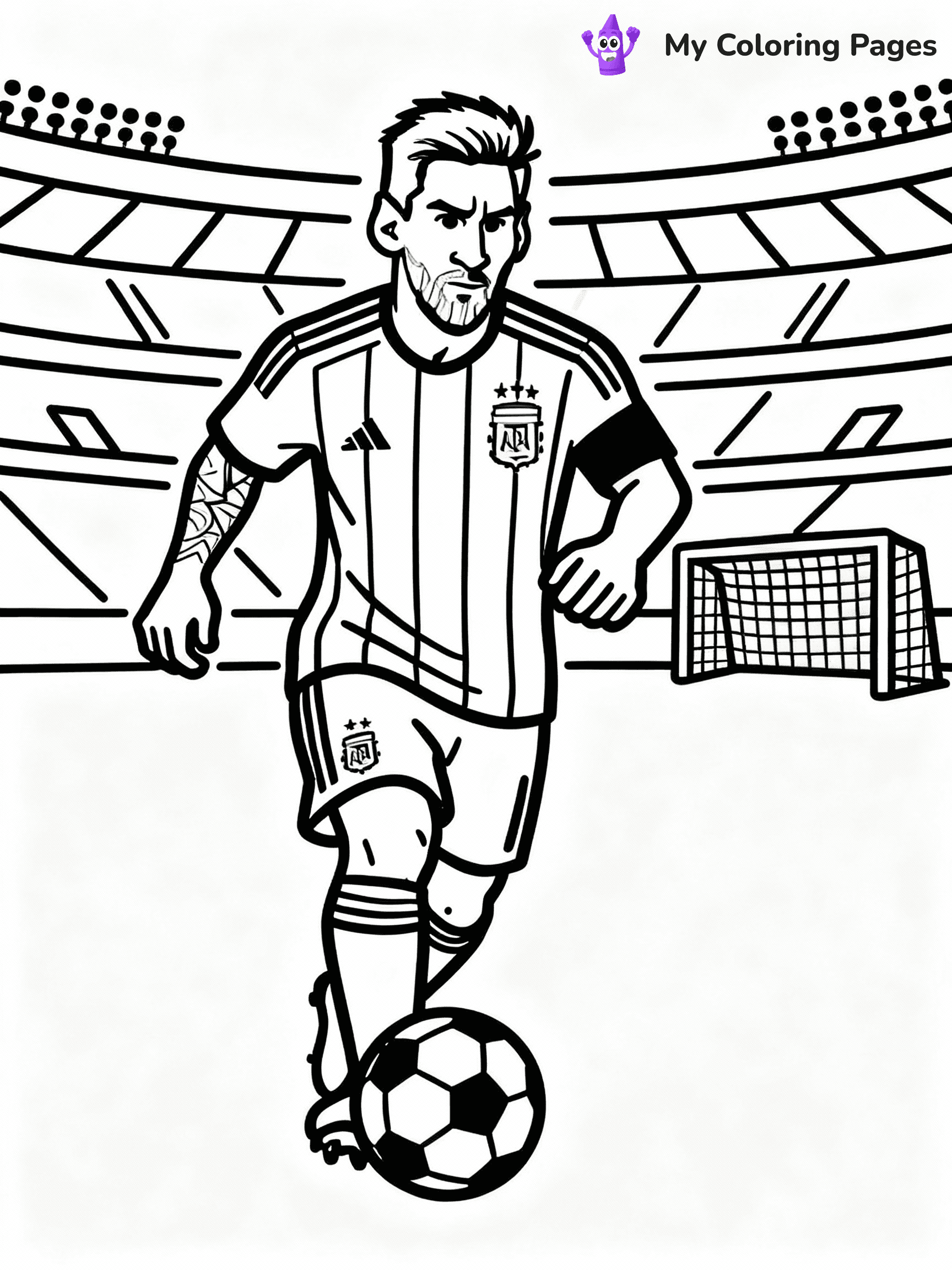 Messi Coloring Pages - 45