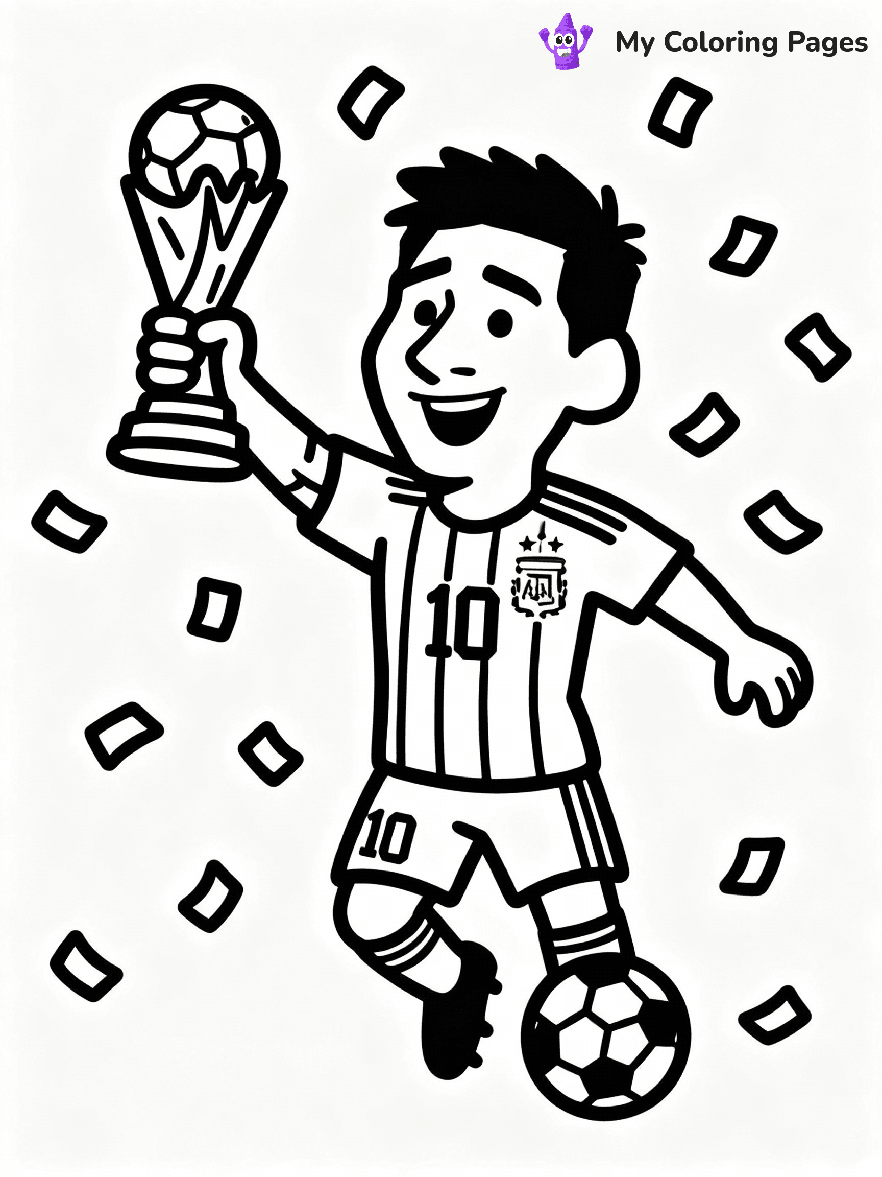 Messi Coloring Pages - 9