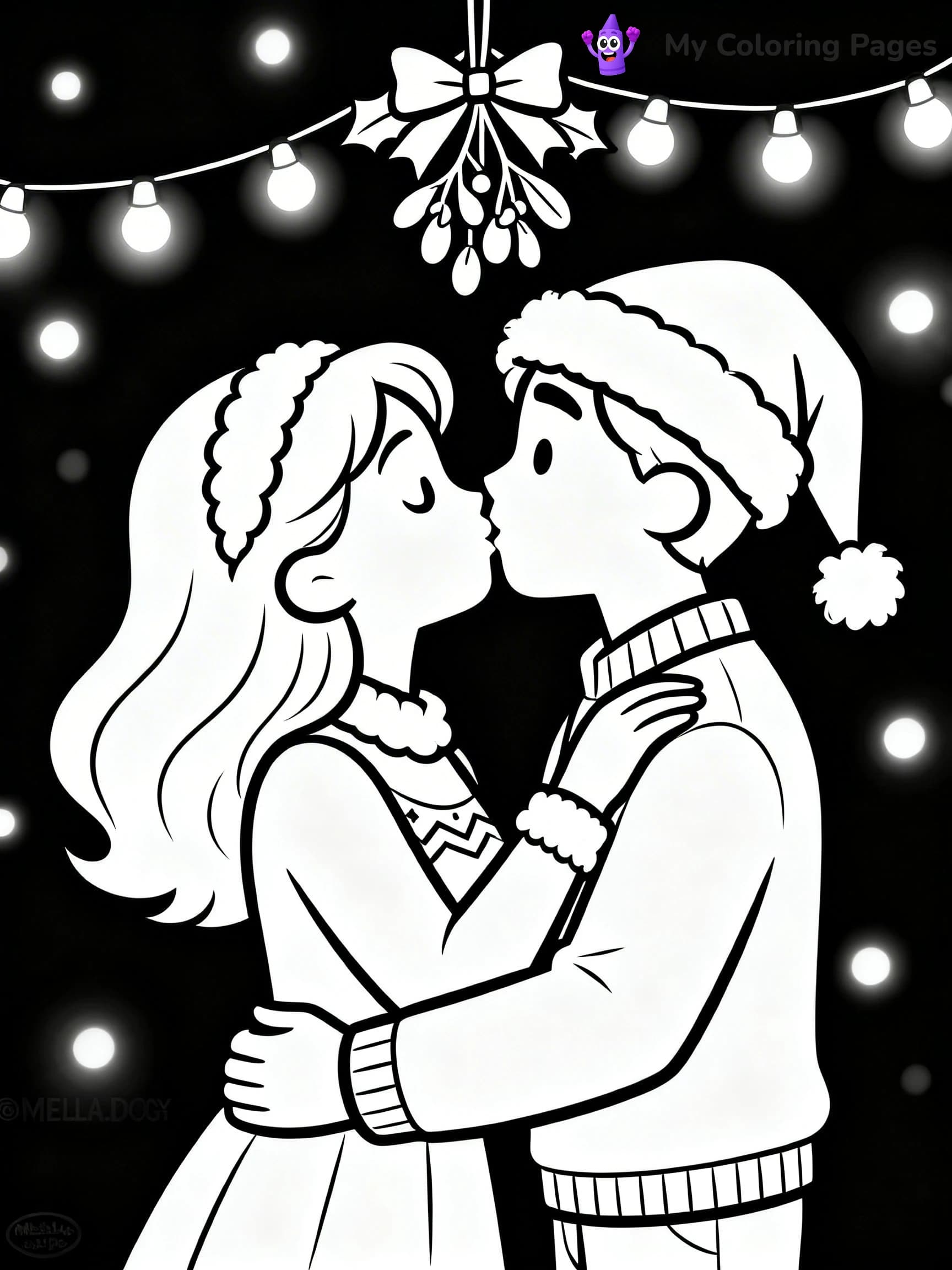 Mistletoe Coloring Pages - 1