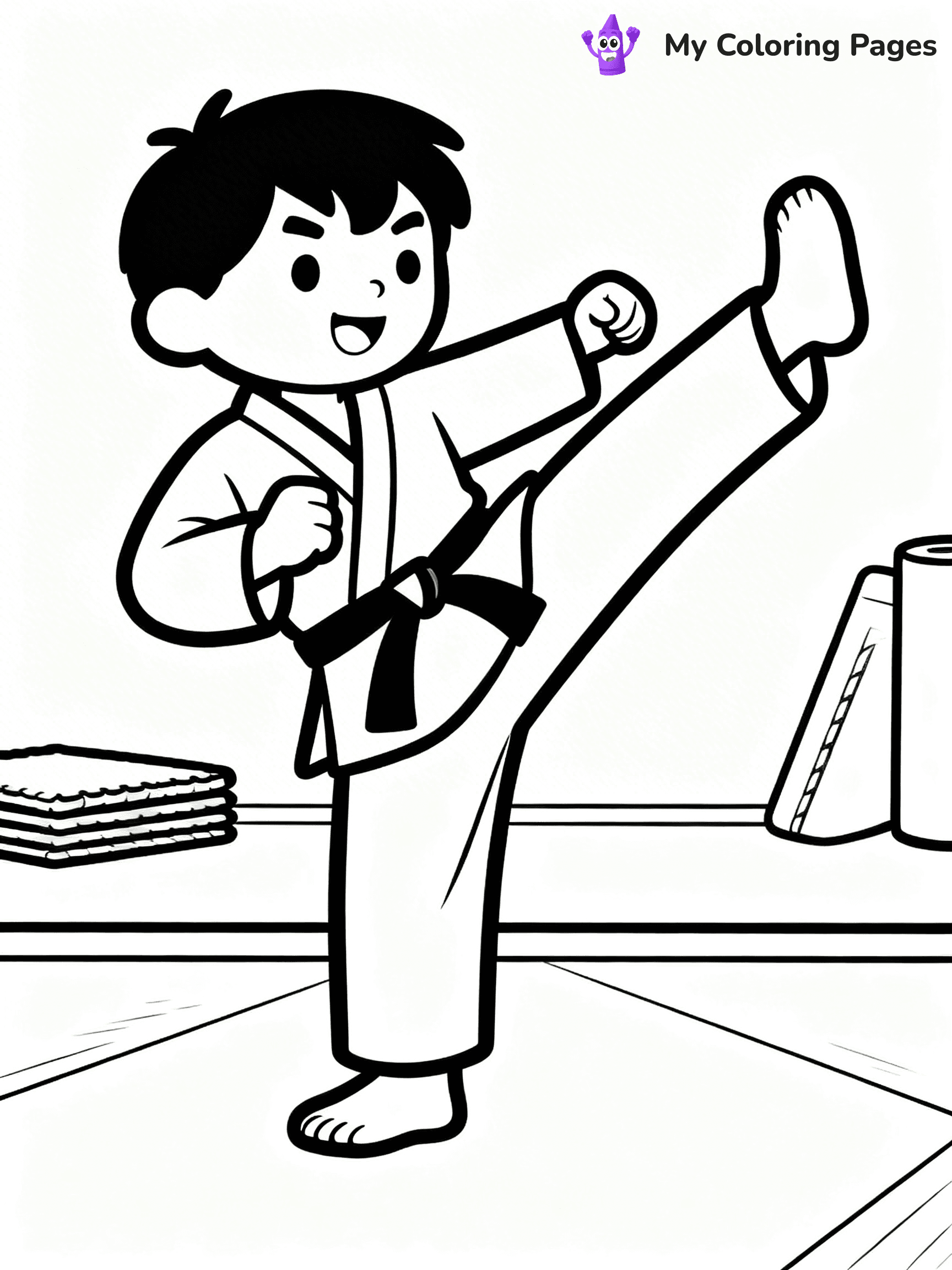Karate Coloring Pages - 37