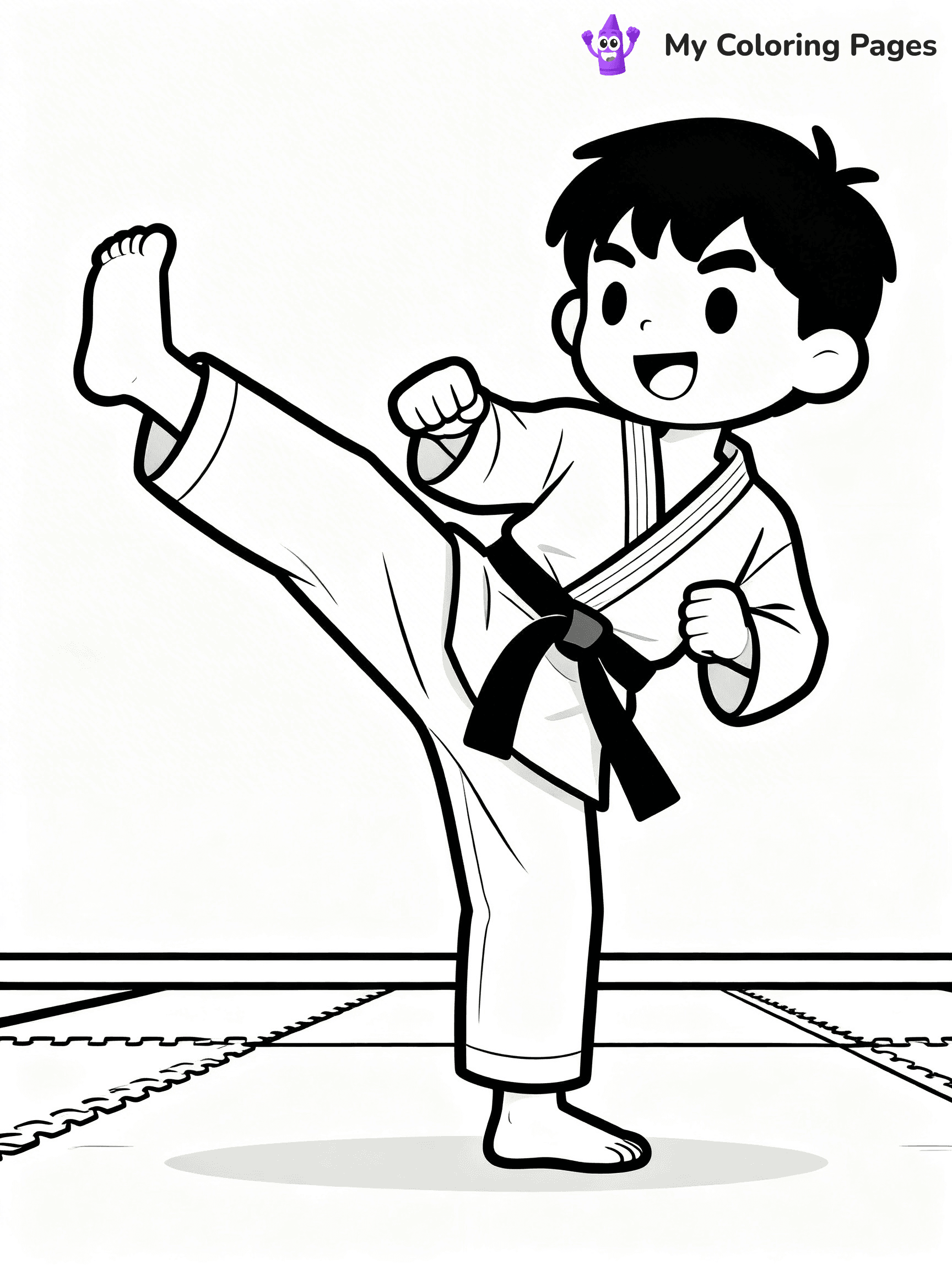 Karate Coloring Pages - 33