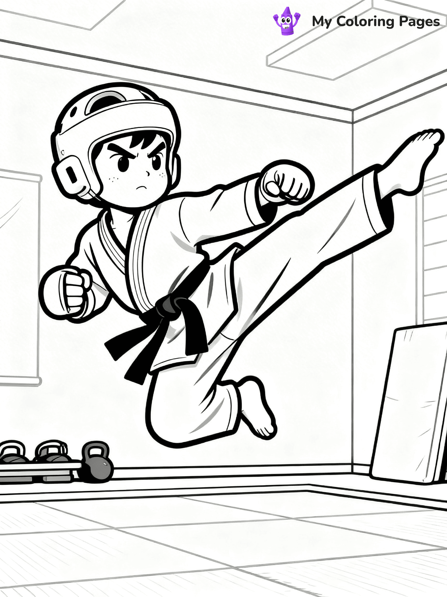 Karate Coloring Pages - 24