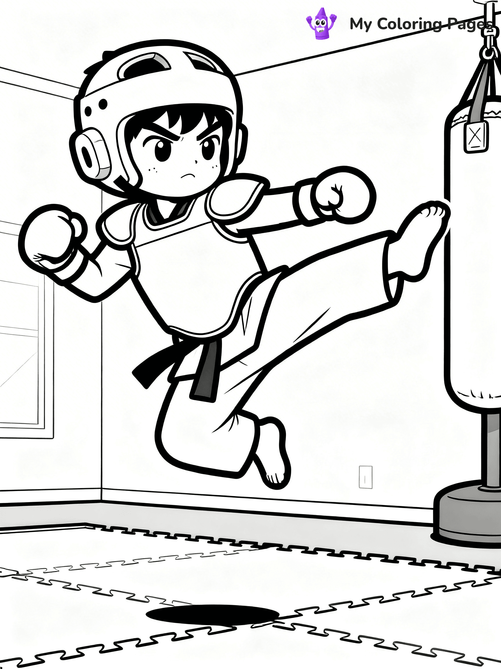 Karate Coloring Pages - 23