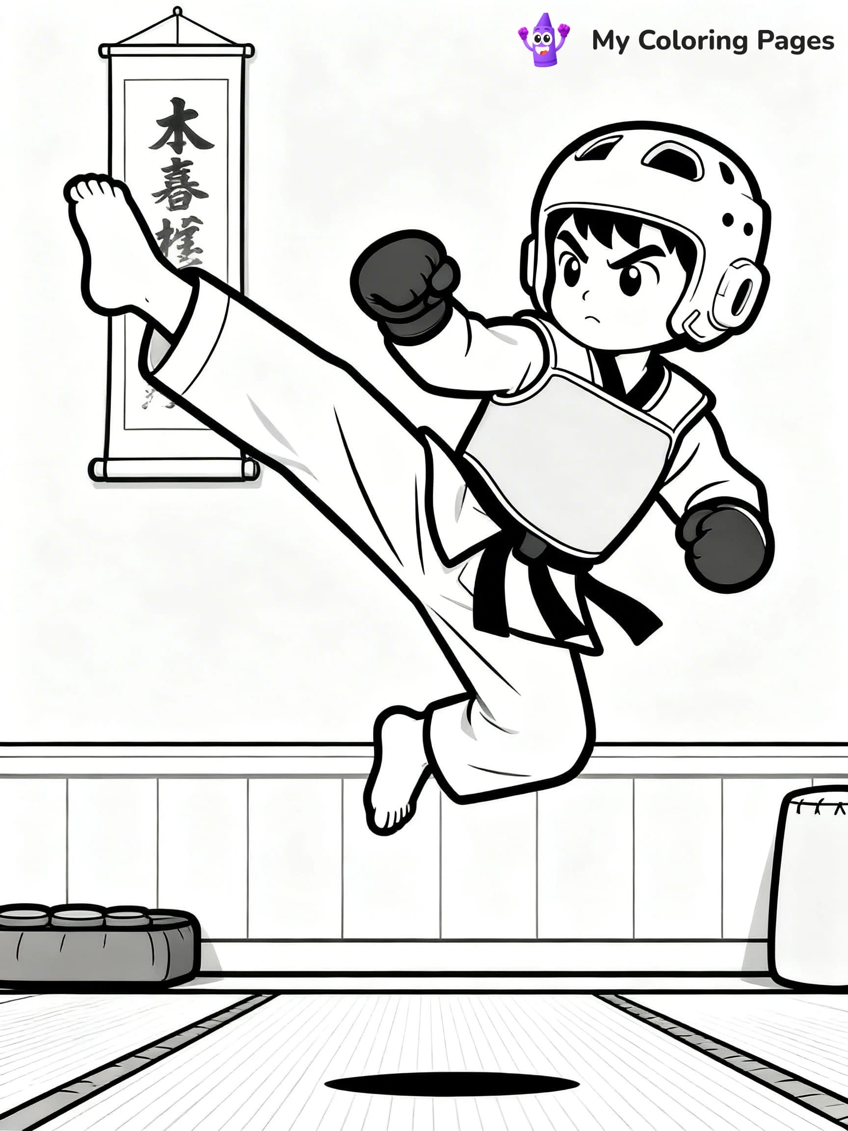 Karate Coloring Pages - 22
