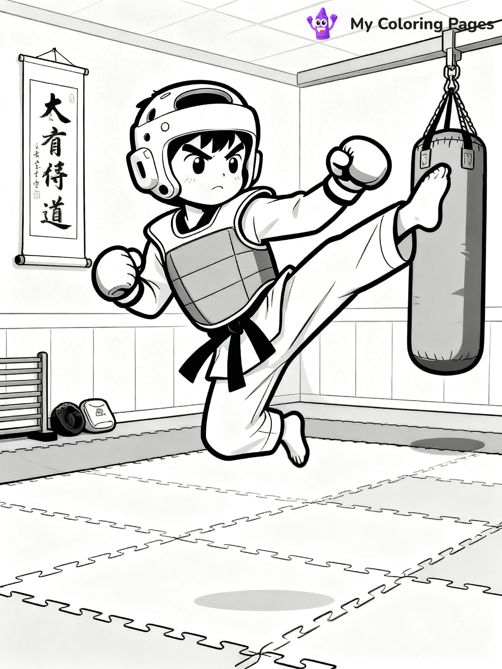 Karate Coloring Pages - 19