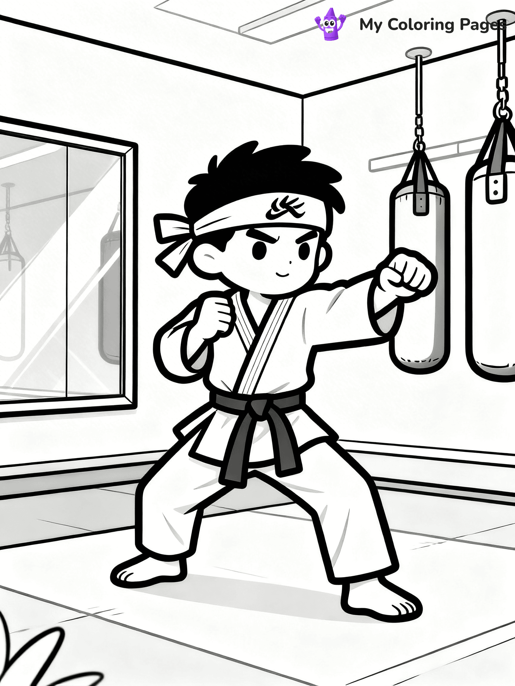 Karate Coloring Pages - 12