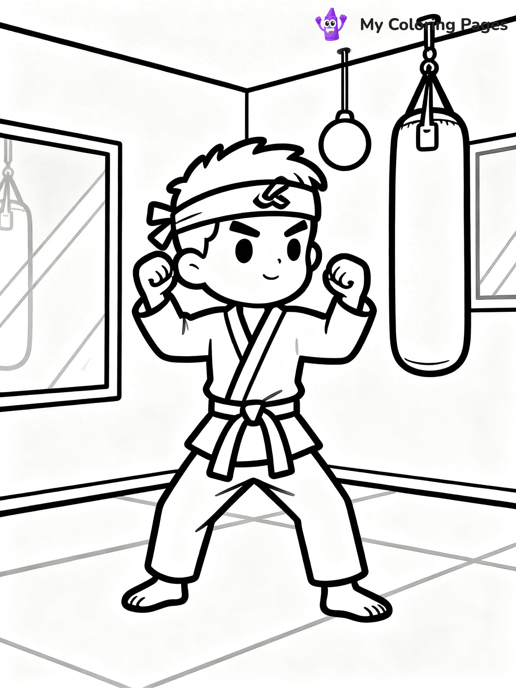 Karate Coloring Pages - 11