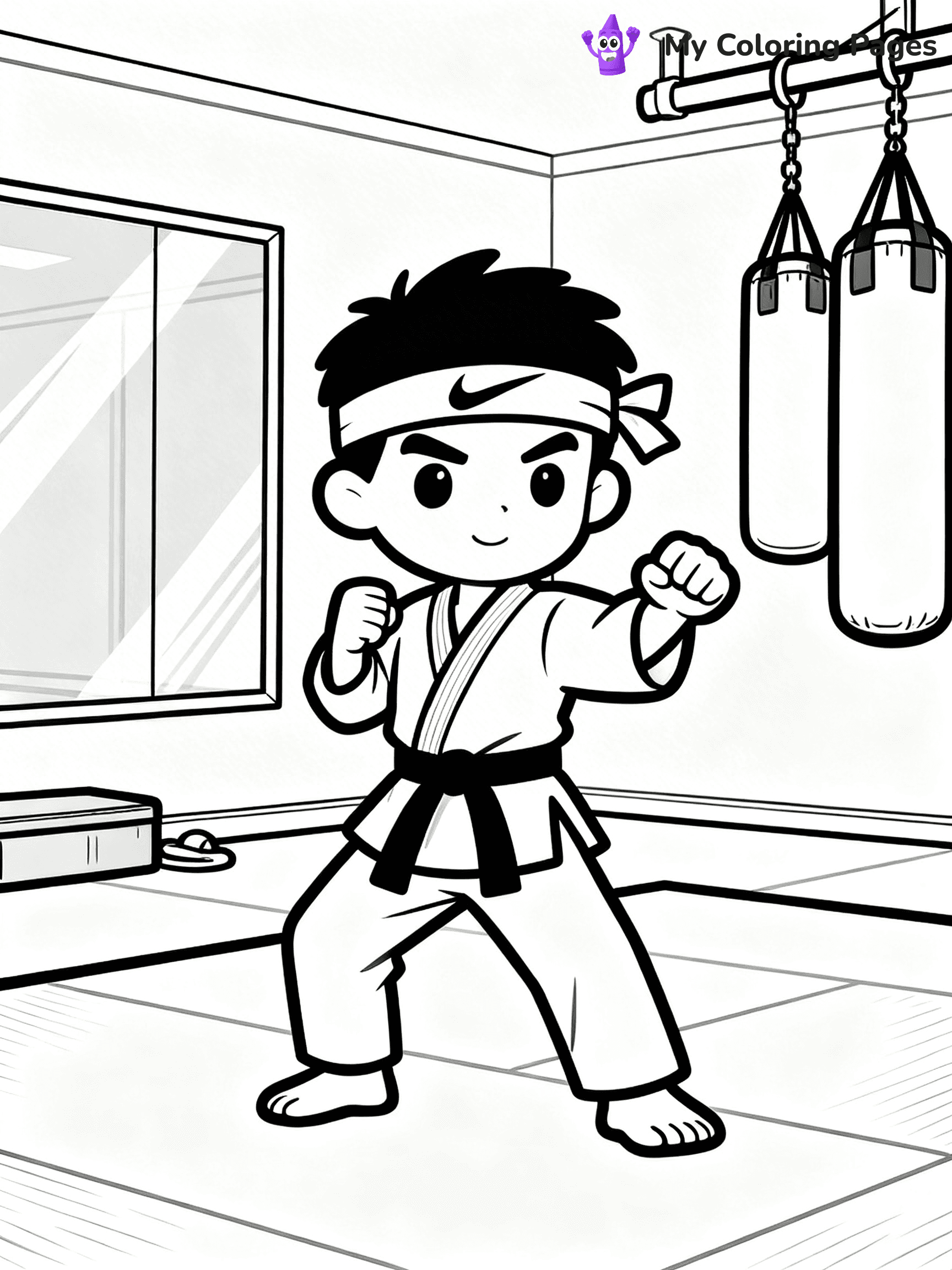 Karate Coloring Pages - 10