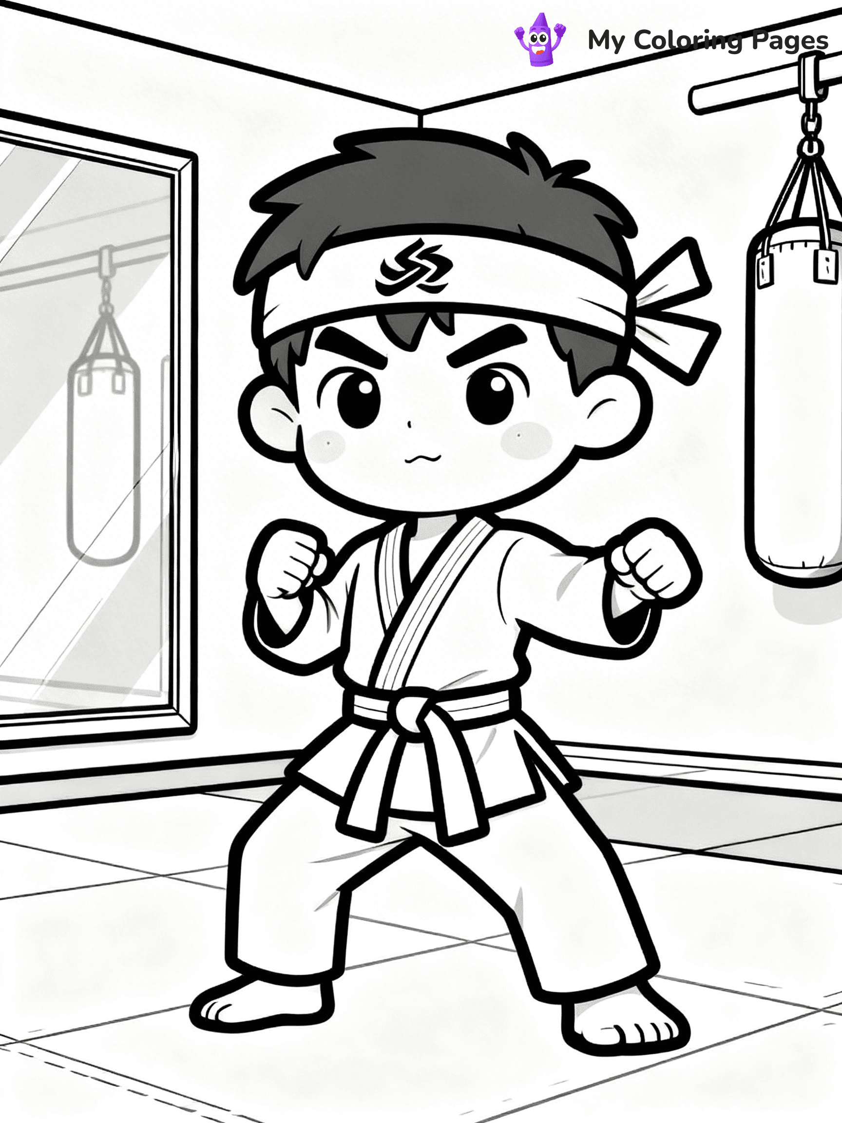 Karate Coloring Pages - 9
