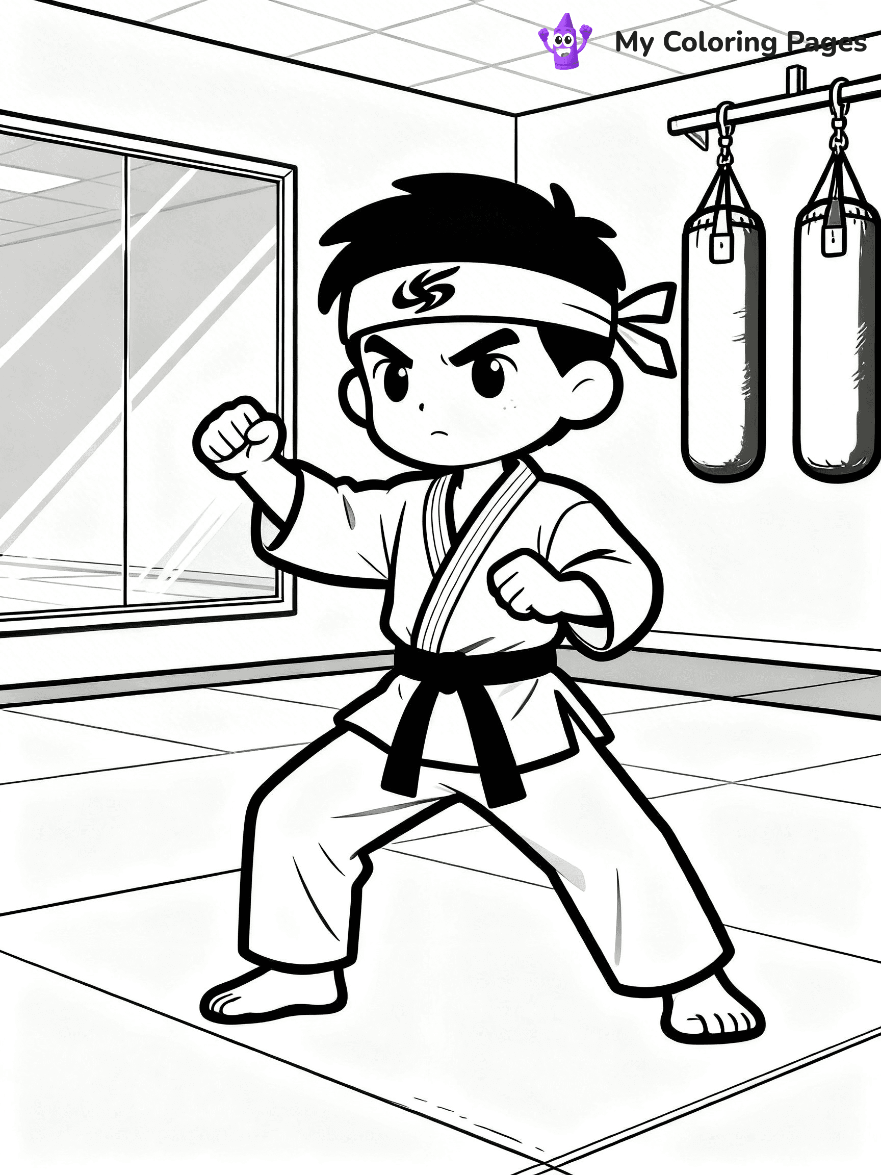 Karate Coloring Pages - 8