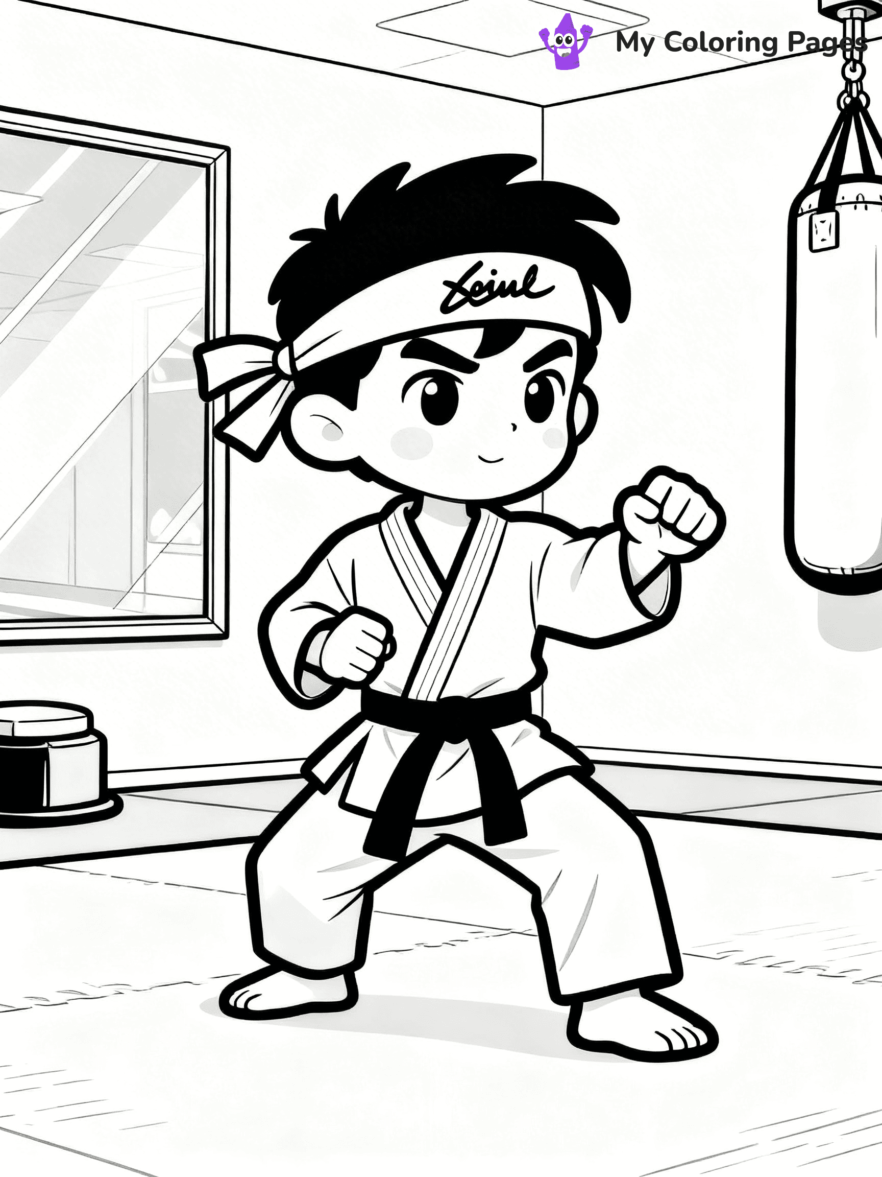 Karate Coloring Pages - 1