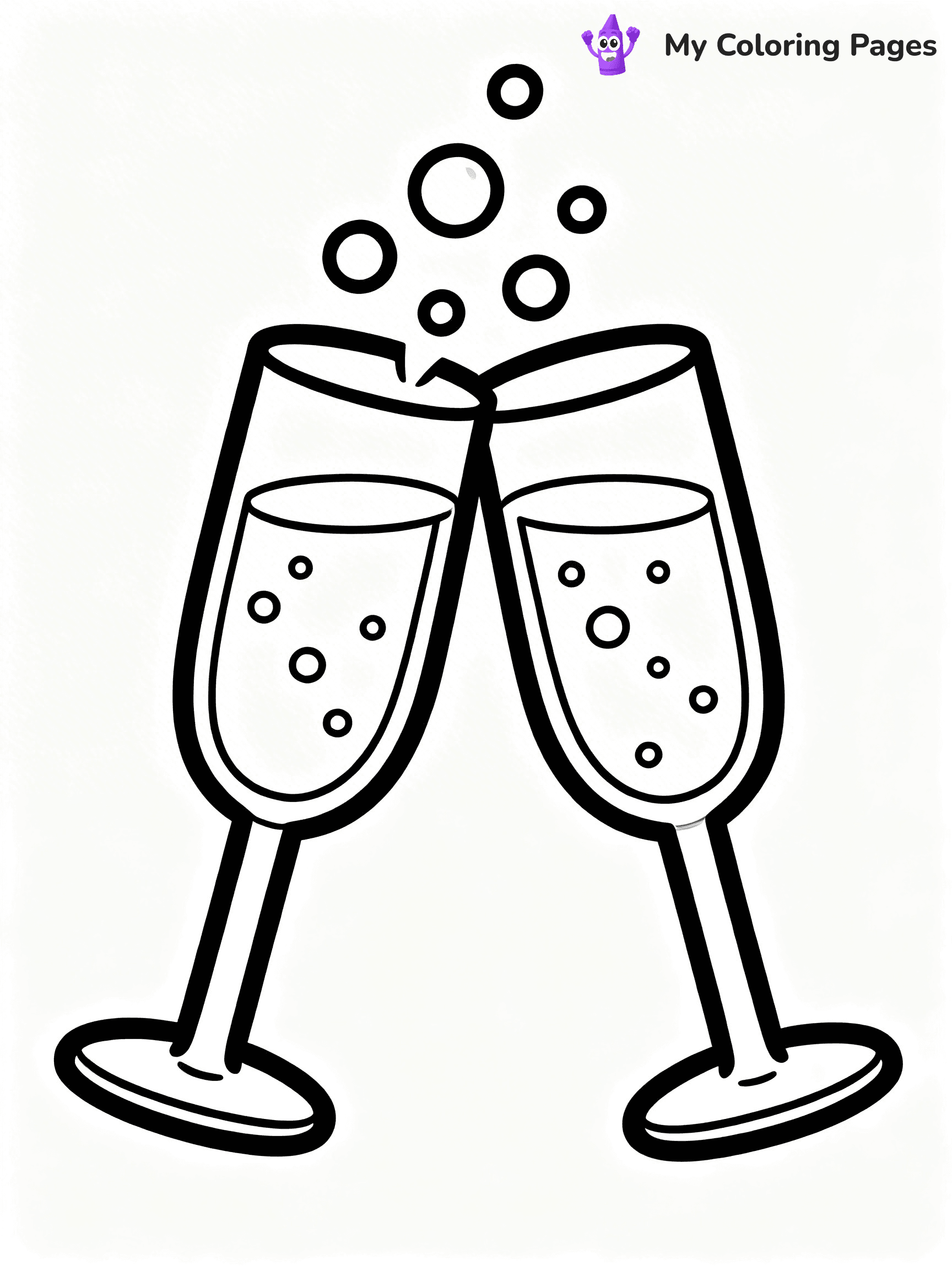 Easy New Years Coloring Pages - 54