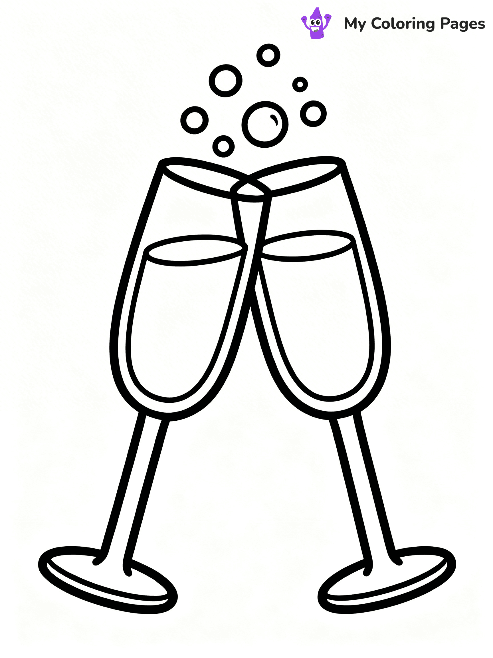 Easy New Years Coloring Pages - 53