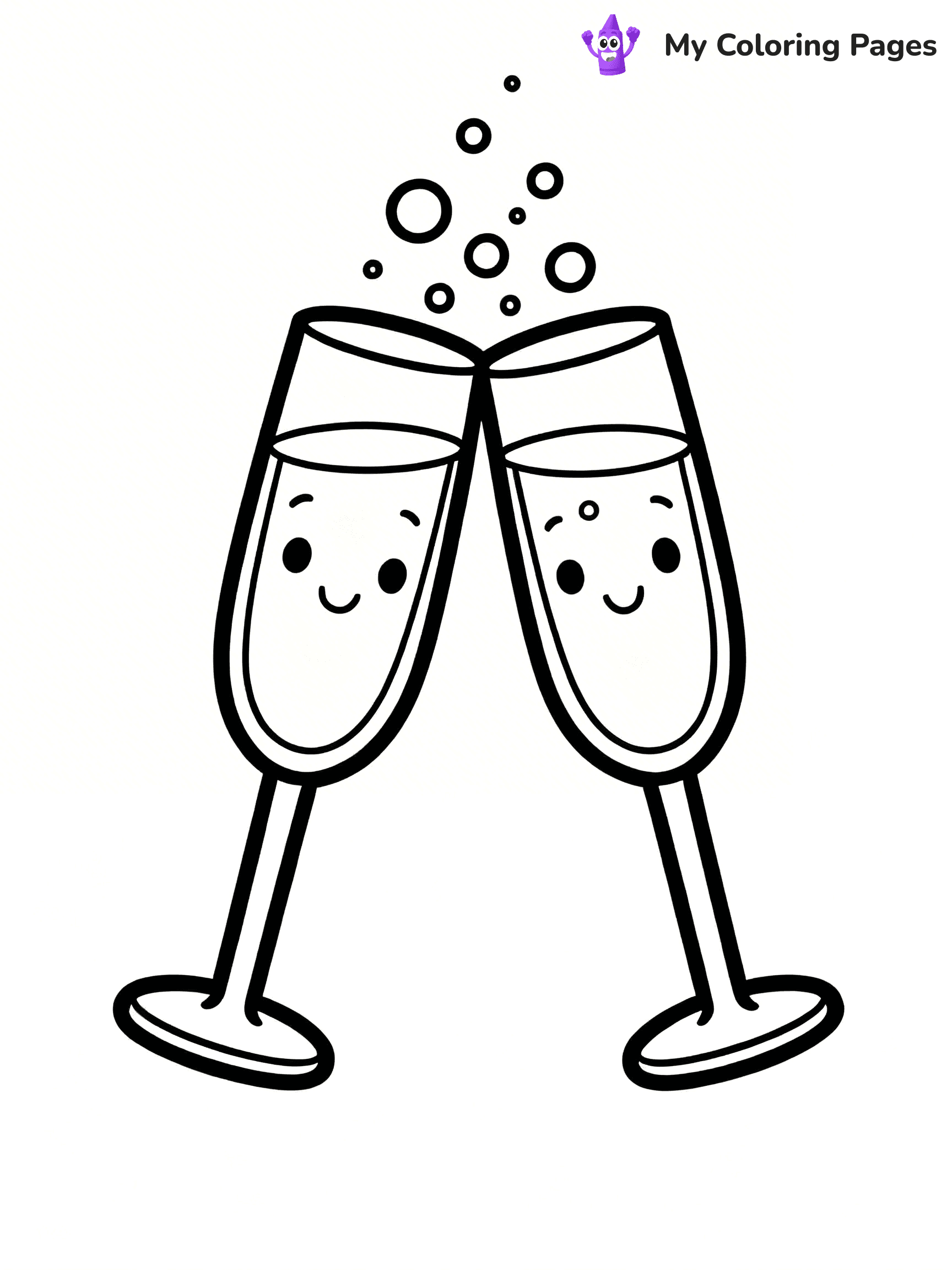 Easy New Years Coloring Pages - 50
