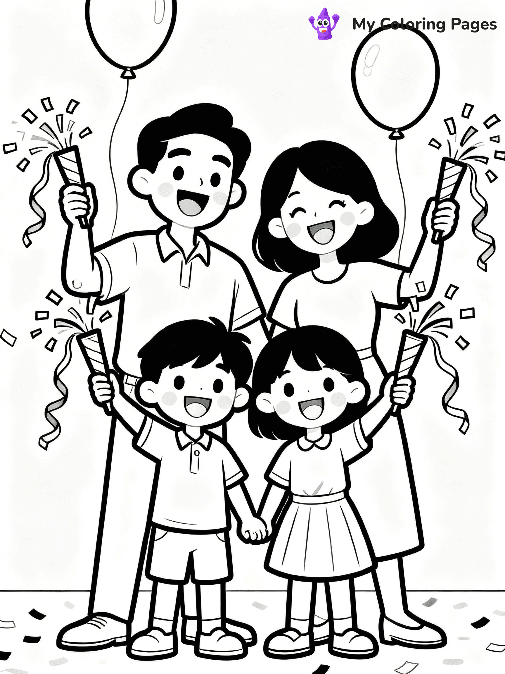 Easy New Years Coloring Pages - 38