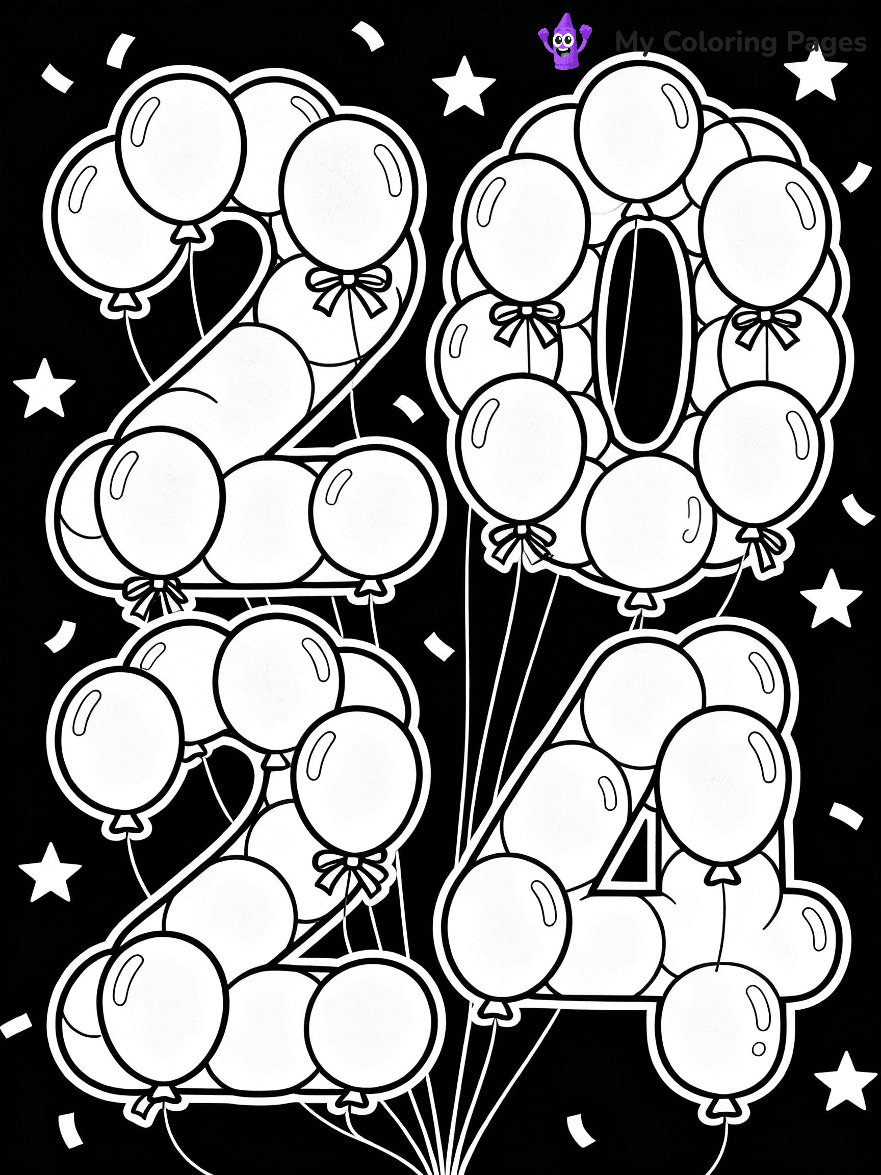 Easy New Years Coloring Pages - 35
