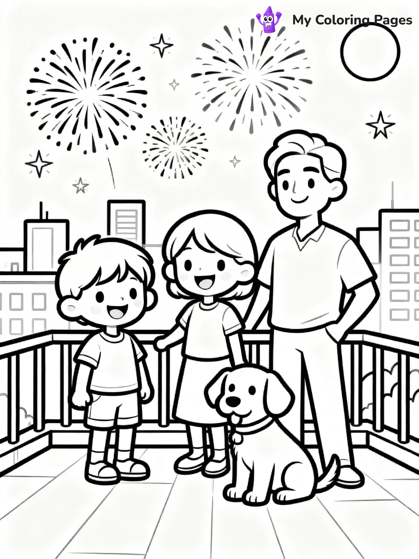 Easy New Years Coloring Pages - 22