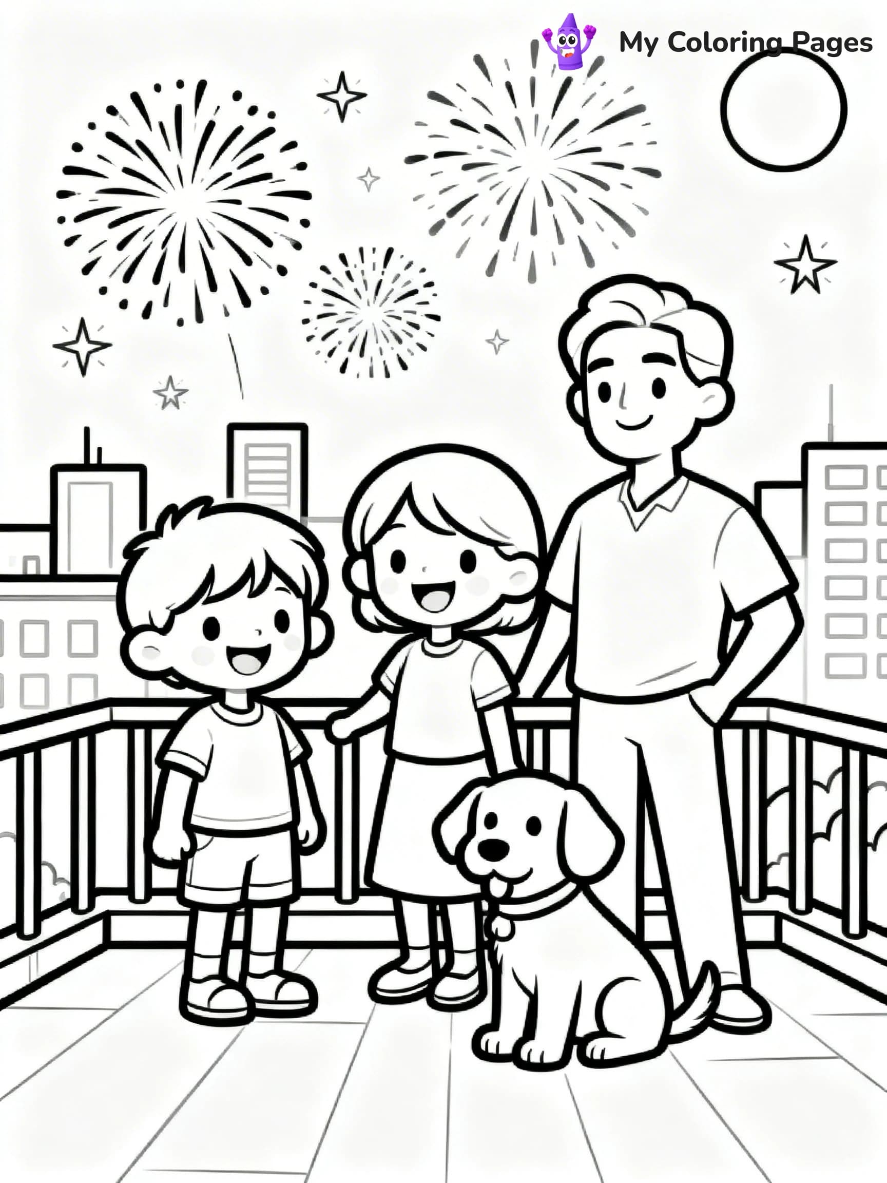 Easy New Years Coloring Pages - 22