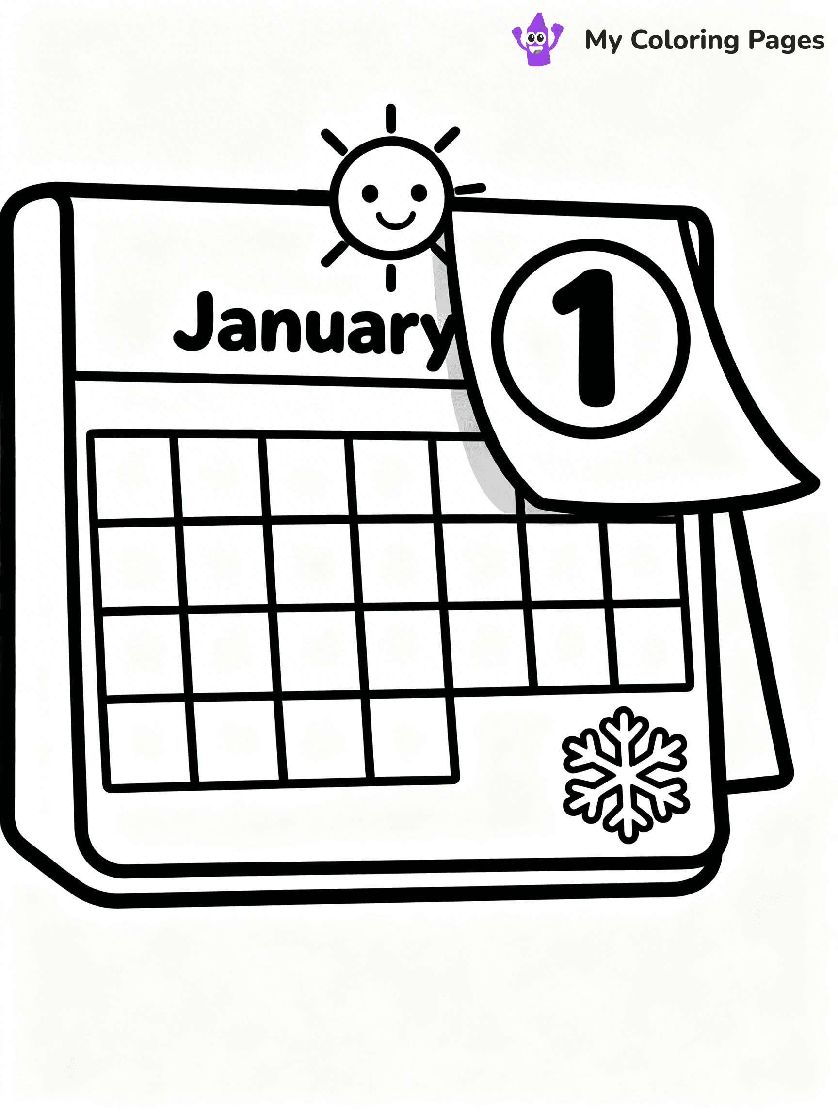 Easy New Years Coloring Pages - 18