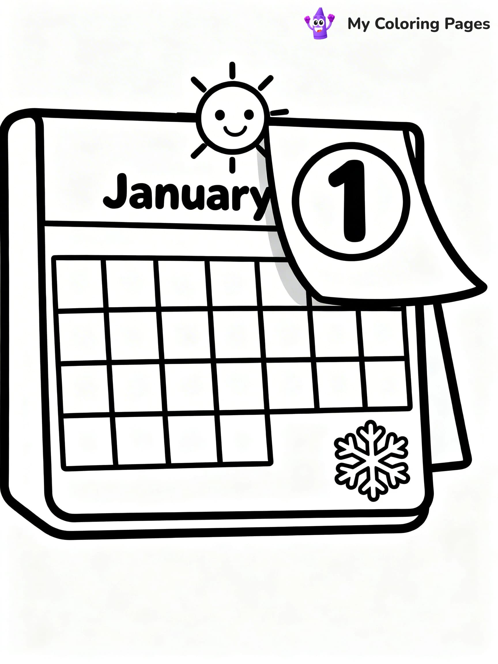 Easy New Years Coloring Pages - 18