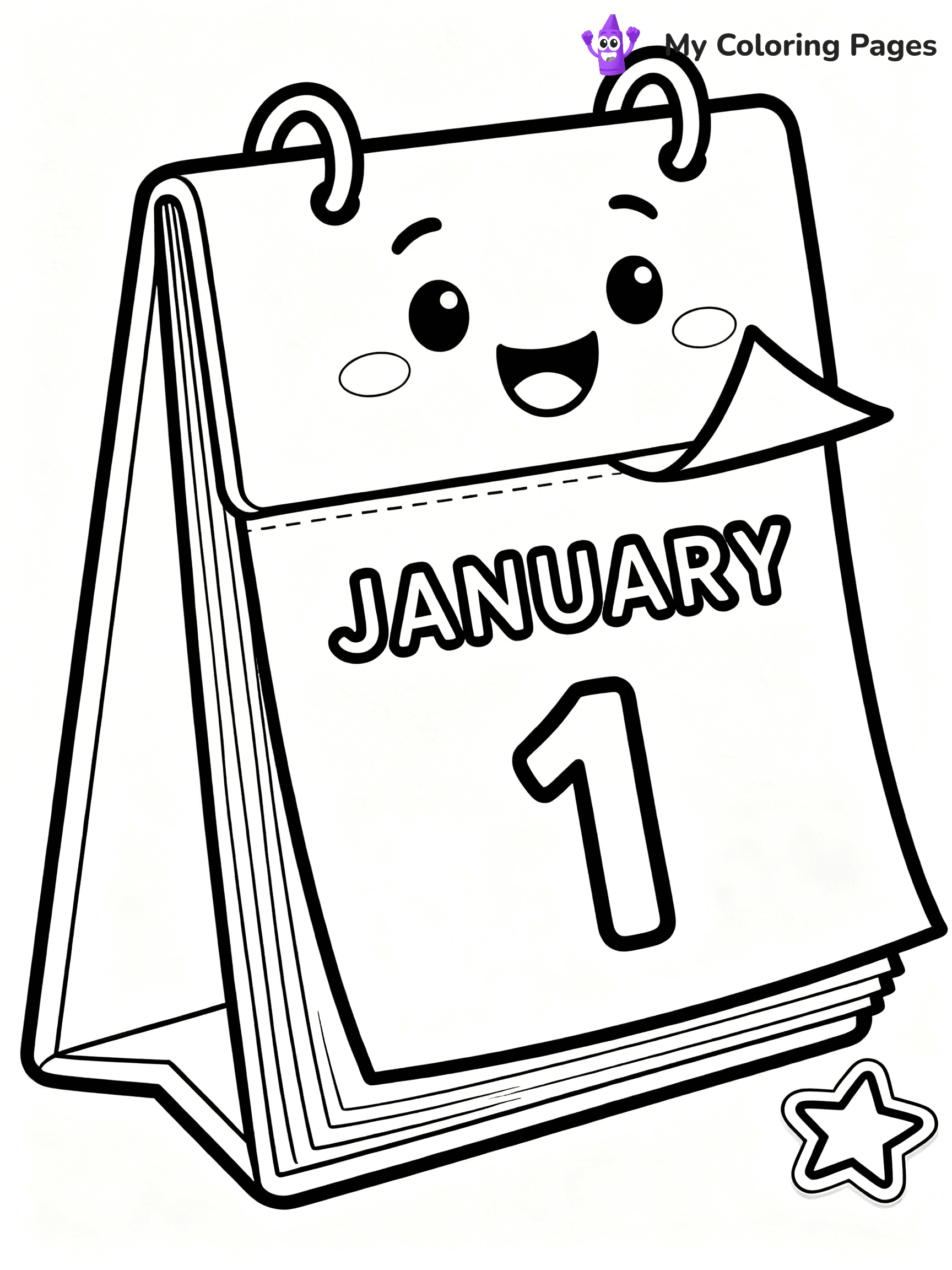 Easy New Years Coloring Pages - 17