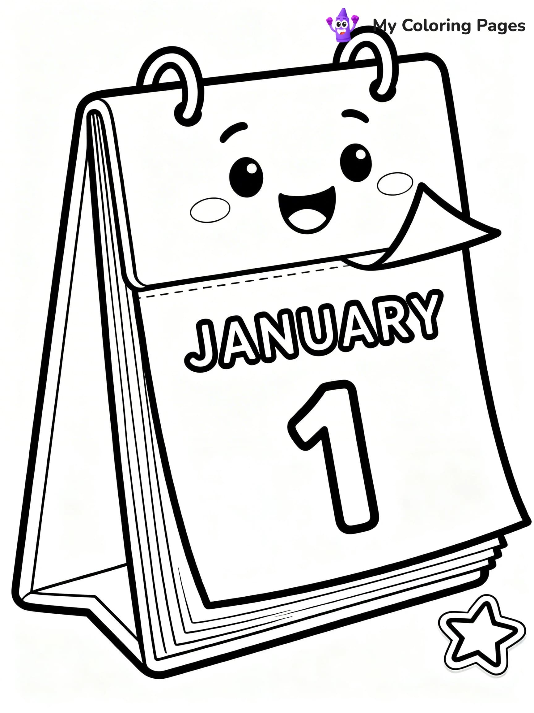 Easy New Years Coloring Pages - 17