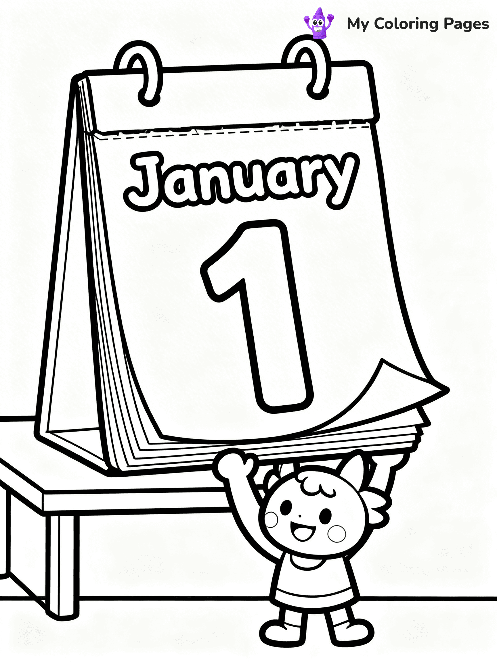 Easy New Years Coloring Pages - 16