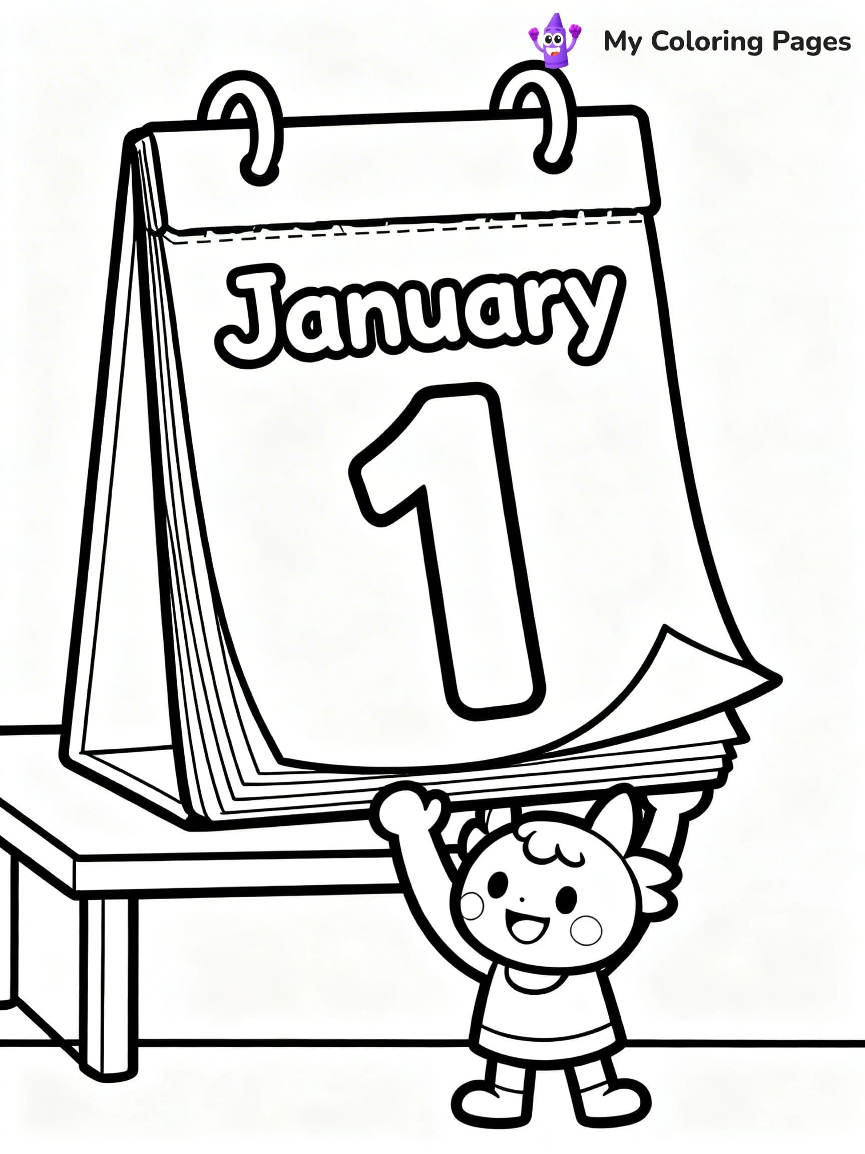 Easy New Years Coloring Pages - 16