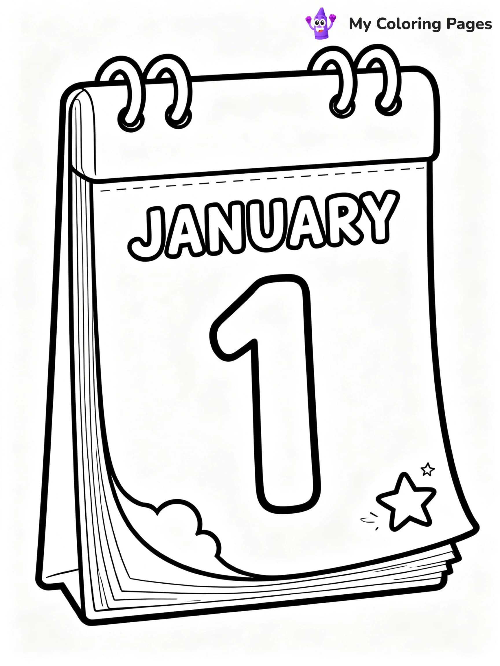 Easy New Years Coloring Pages - 14