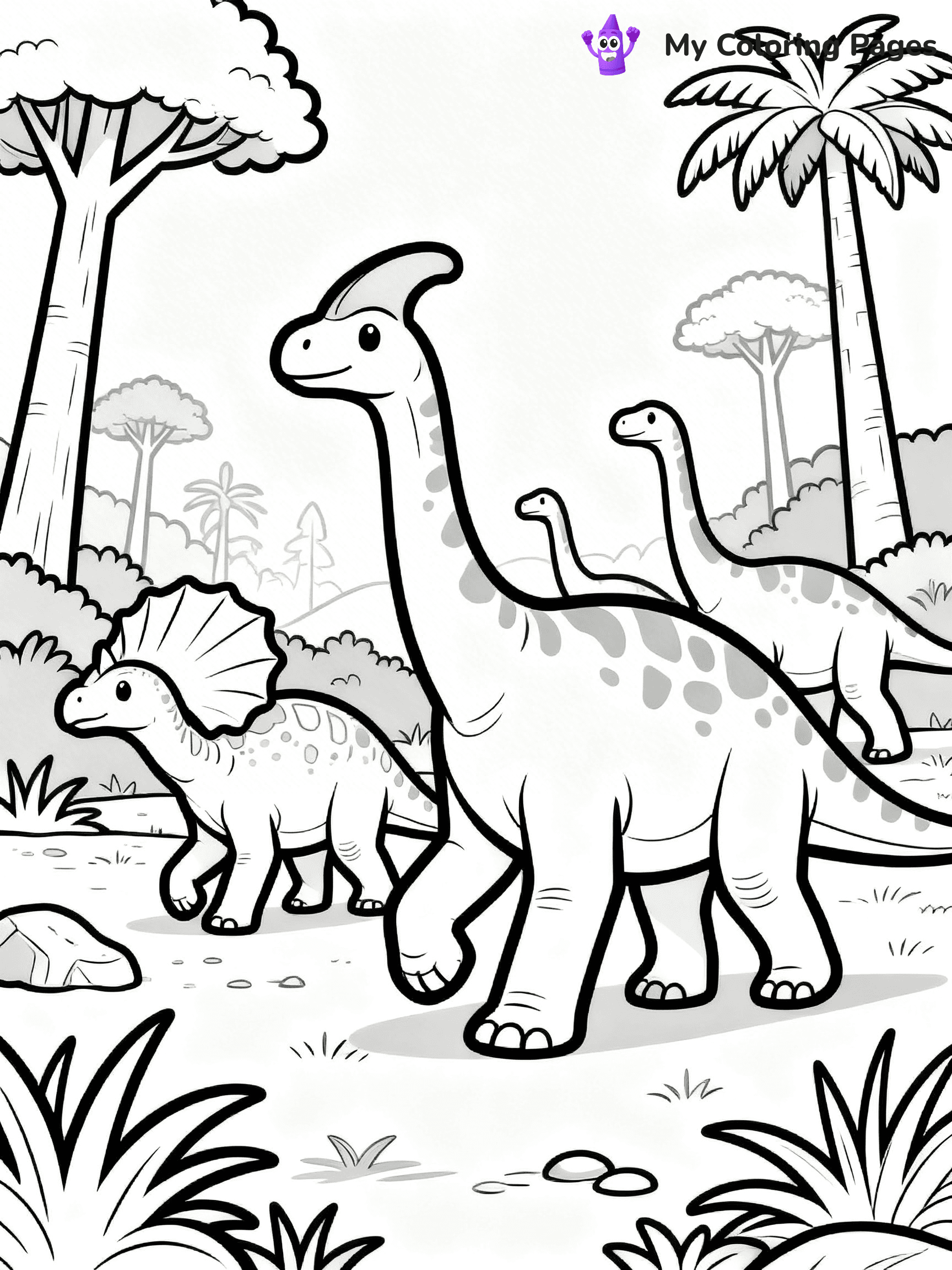 Parasaurolophus Coloring Pages - 24